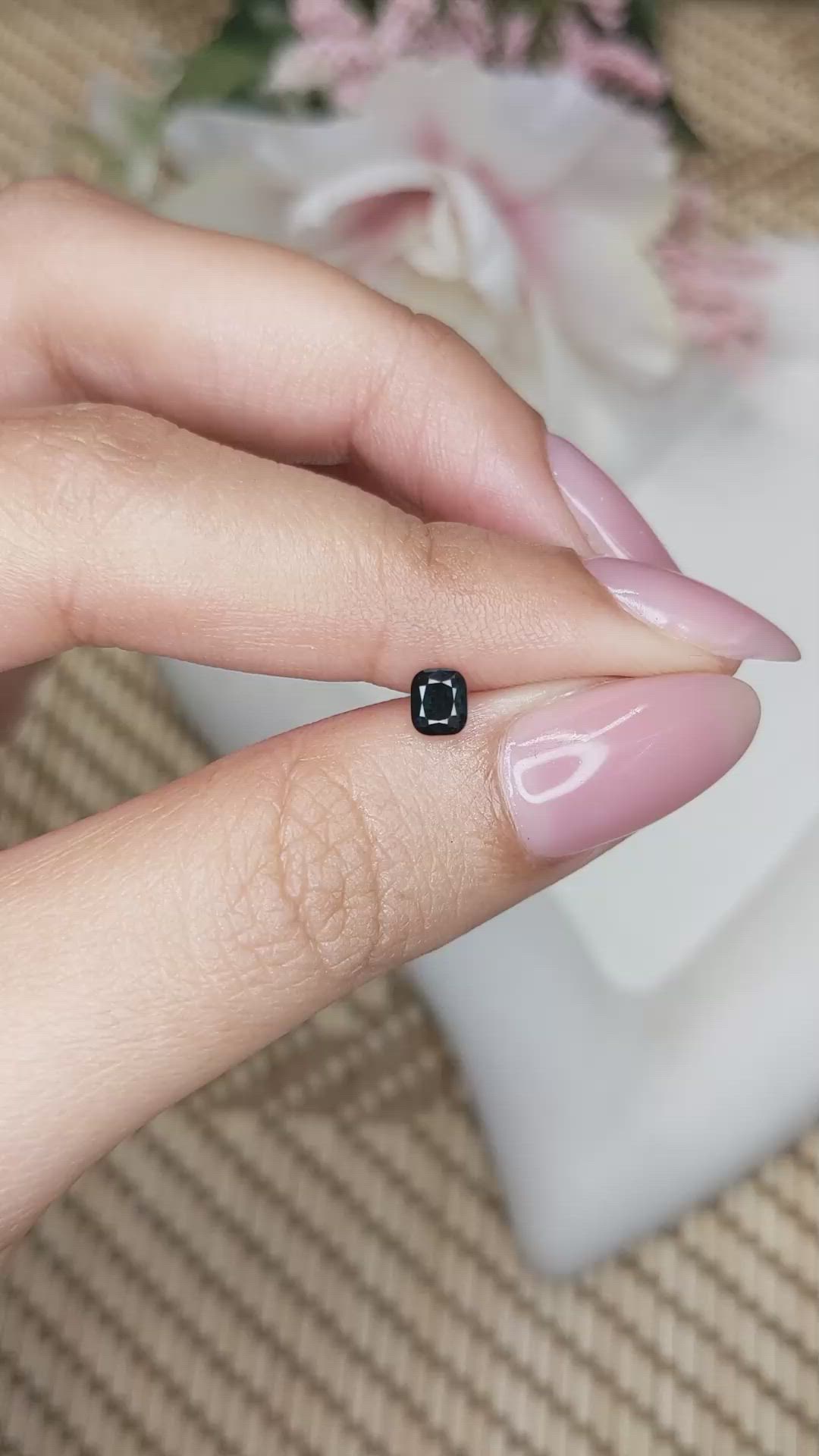 0.42 Ct. Blue Spinel from Ceylon (Sri Lanka) Size Video