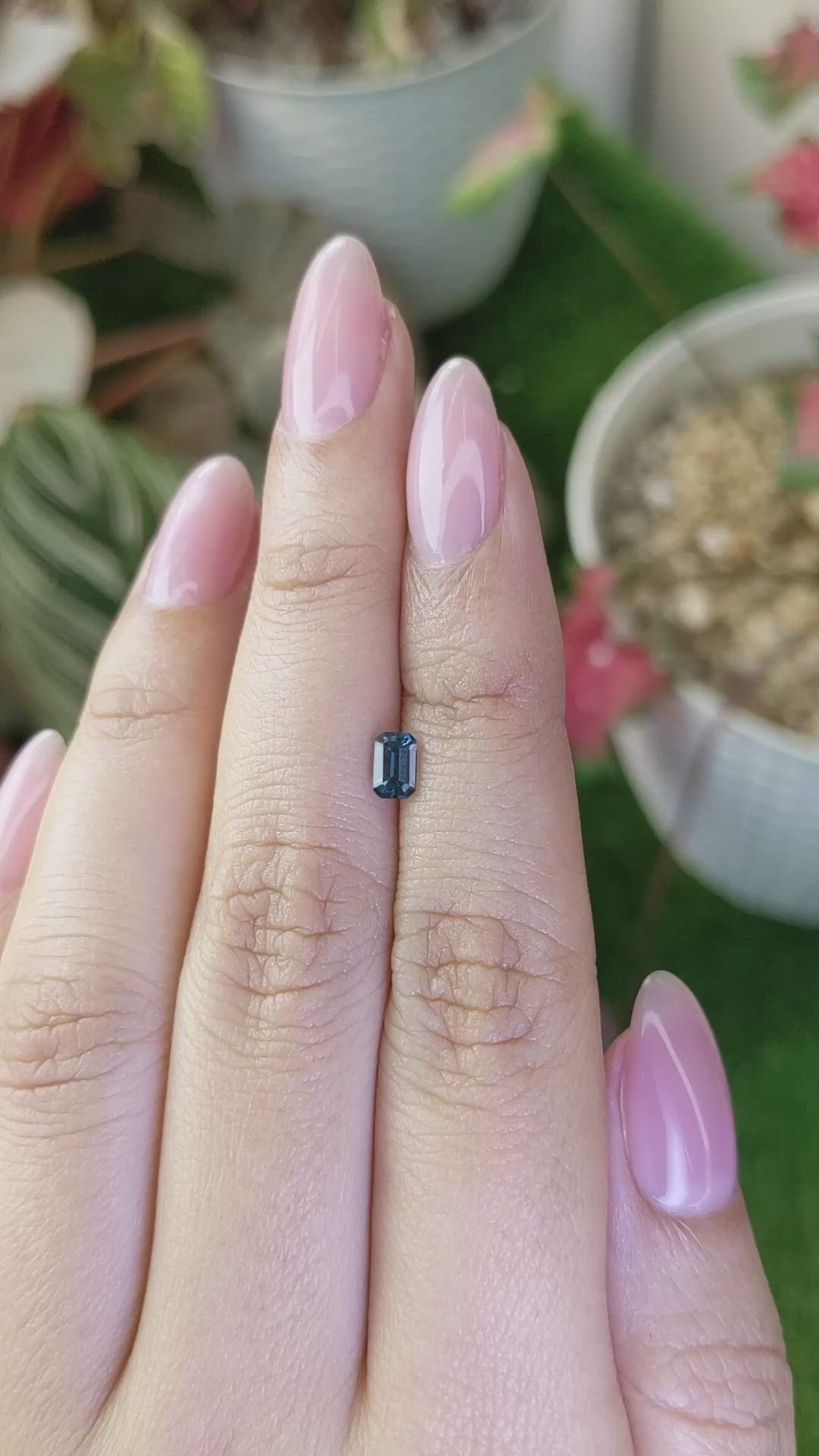 0.44 Ct. Blue Spinel from Ceylon (Sri Lanka) Size Video