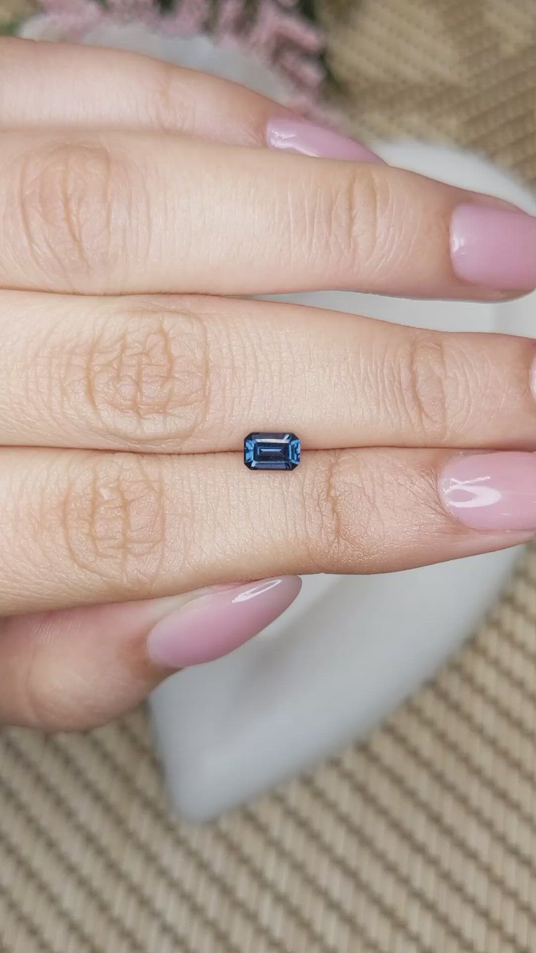 0.59 Ct. Blue Spinel from Ceylon (Sri Lanka) Size Video