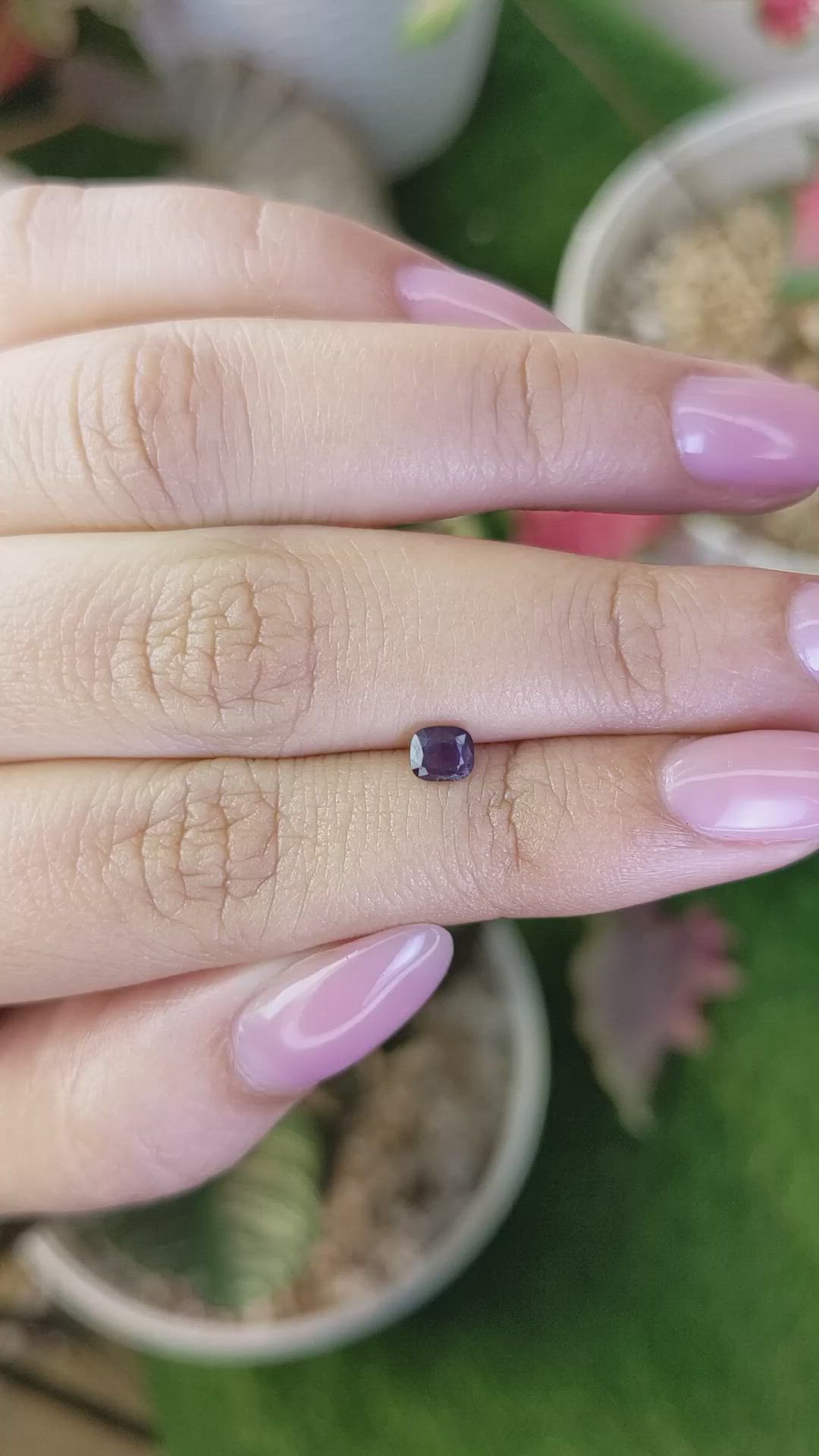 0.45 Ct. Purple Spinel from Ceylon (Sri Lanka) Size Video
