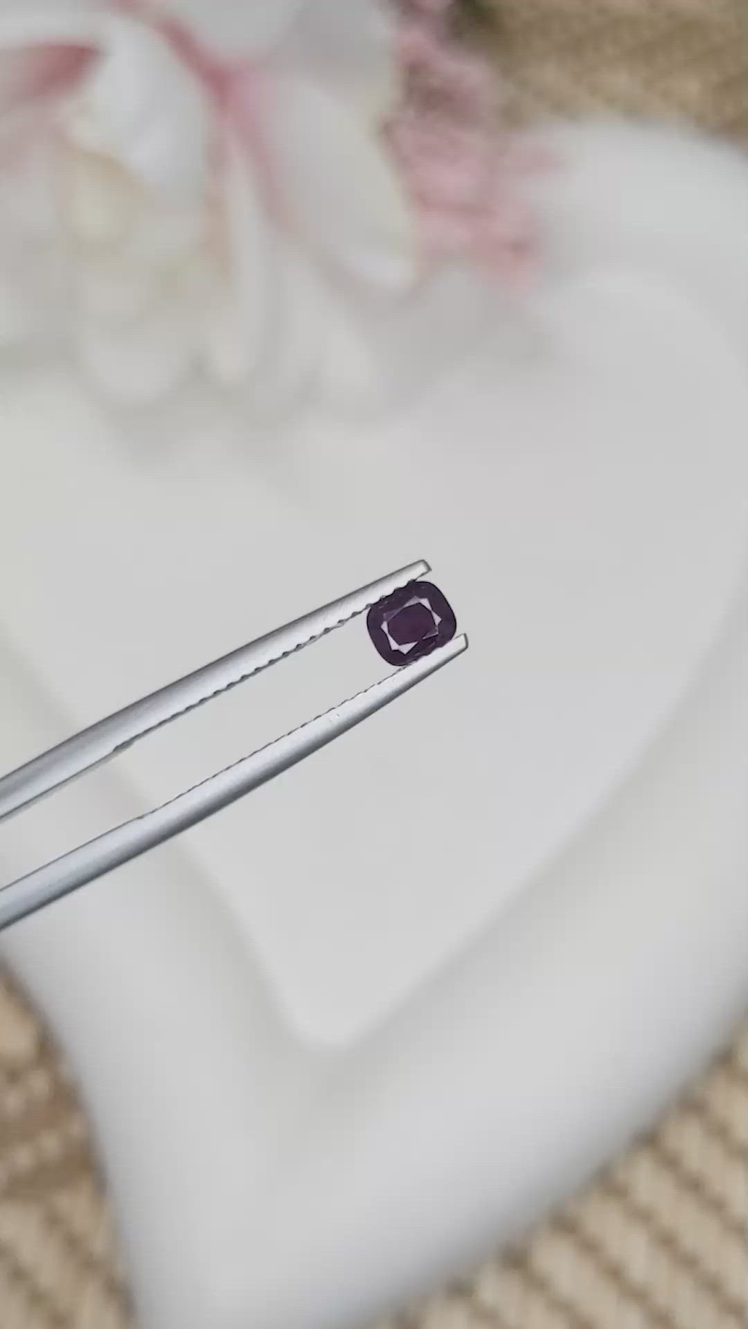 0.45 Ct. Purple Spinel from Ceylon (Sri Lanka) Size Video
