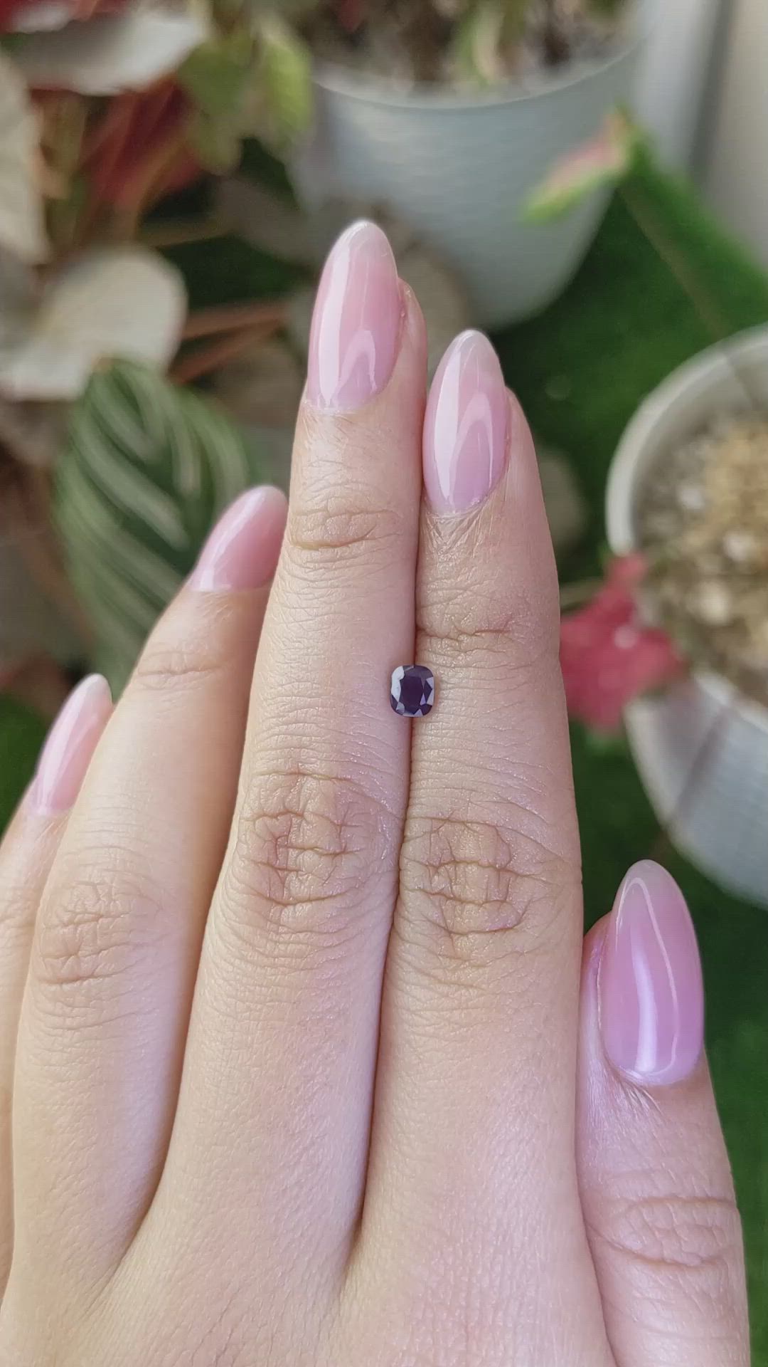 0.45 Ct. Purple Spinel from Ceylon (Sri Lanka) Size Video