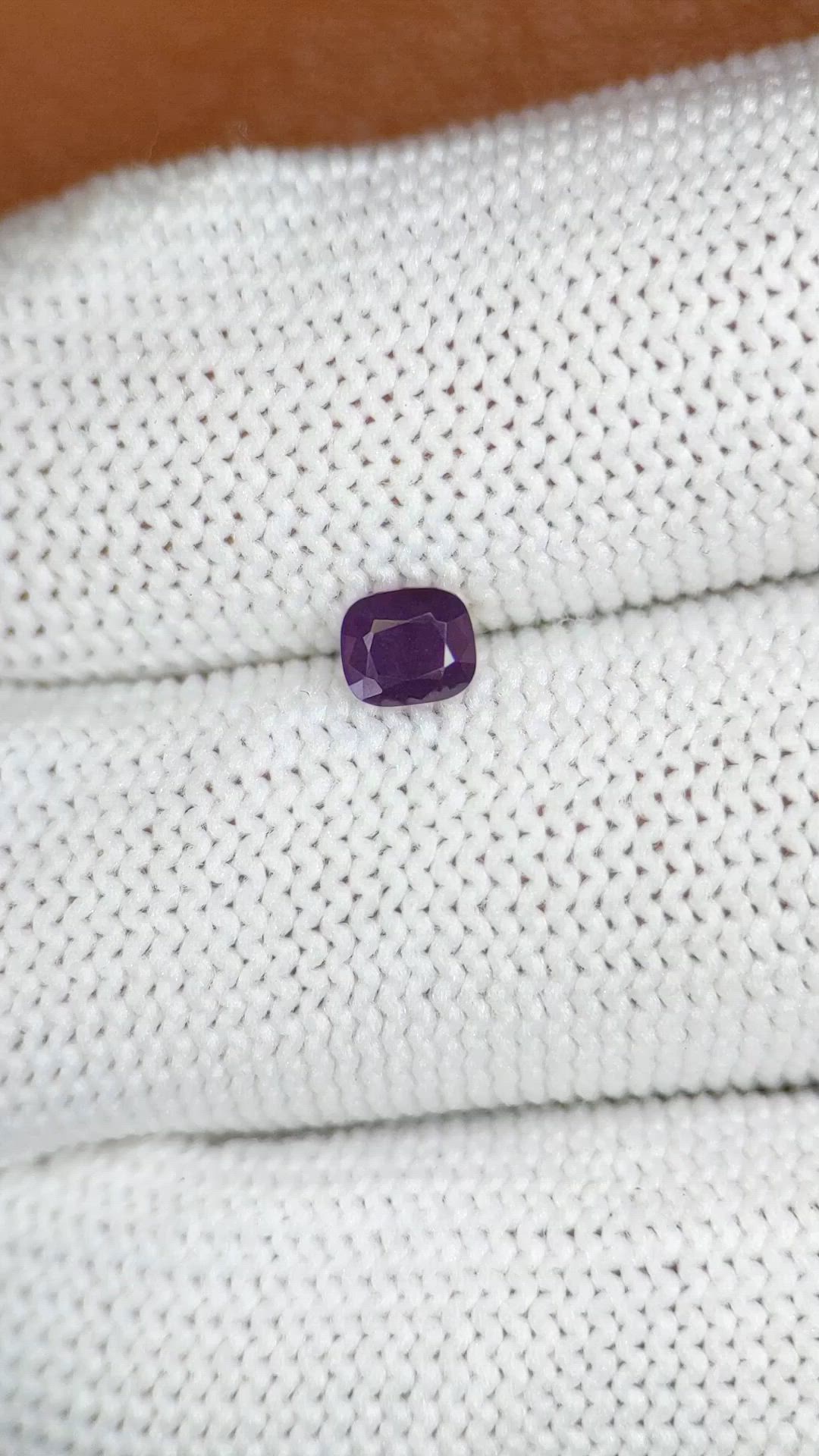0.45 Ct. Purple Spinel from Ceylon (Sri Lanka) Size Video