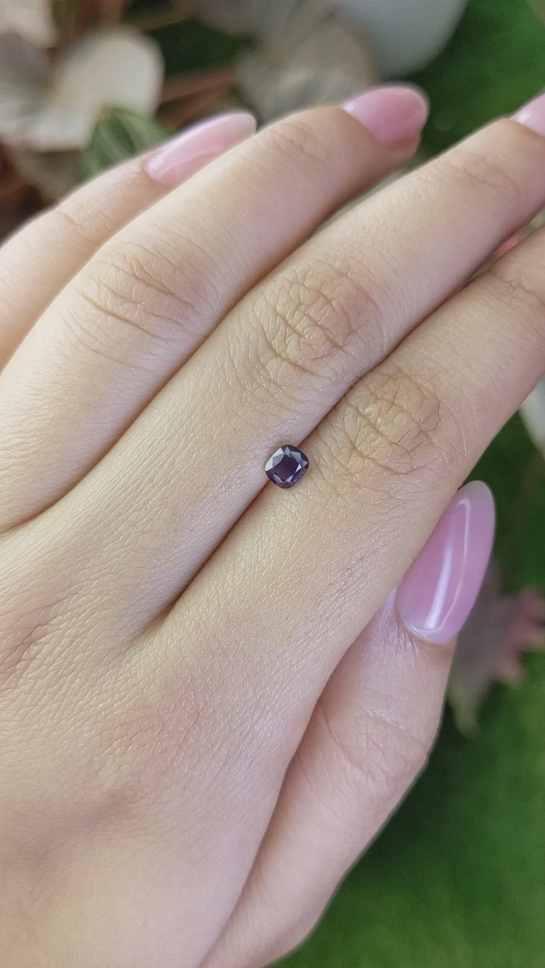 0.45 Ct. Purple Spinel from Ceylon (Sri Lanka) Size Video