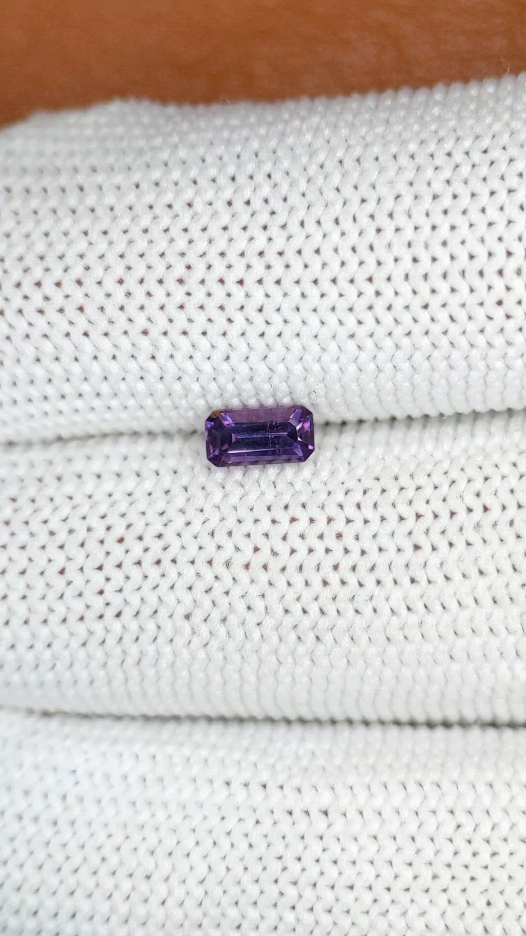 0.43 Ct. Pinkish Purple Spinel from Ceylon (Sri Lanka) Size Video