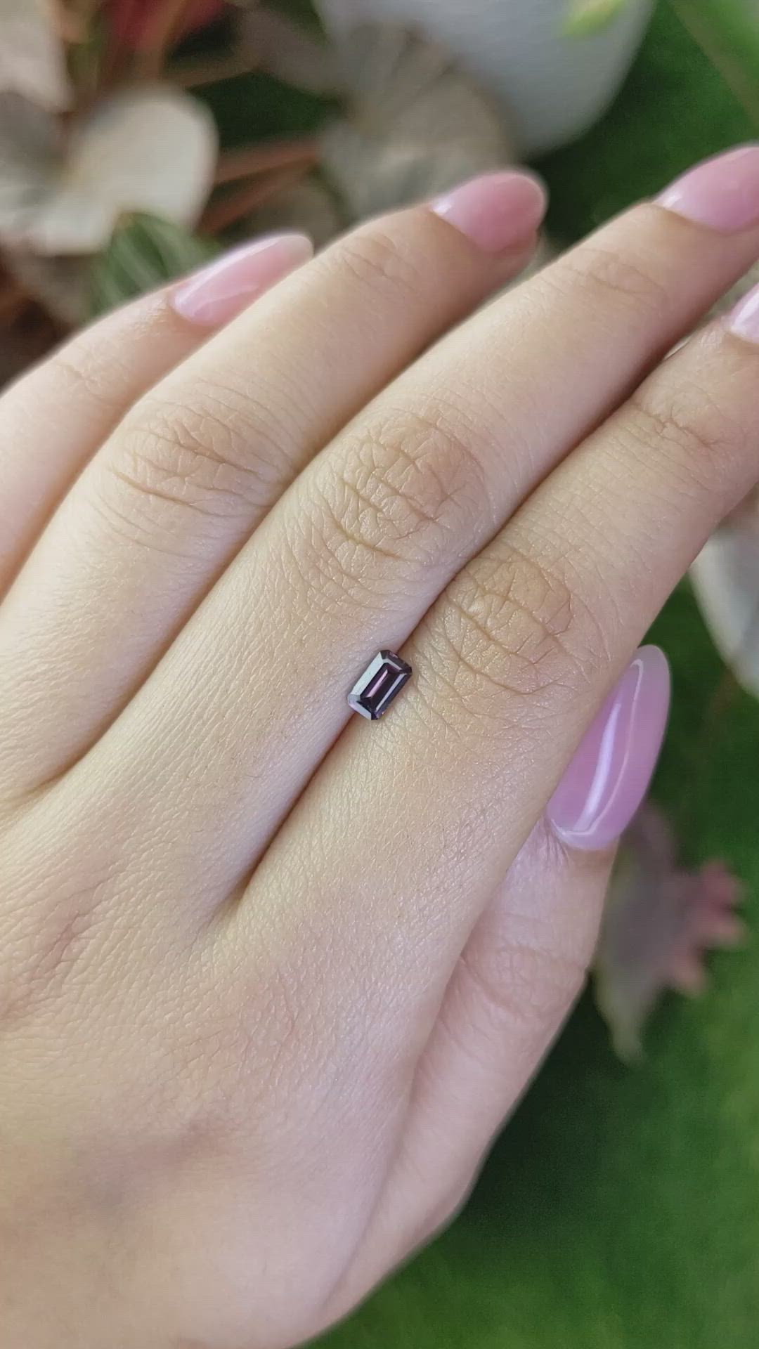 0.55 Ct. Purplish Pink Spinel from Ceylon (Sri Lanka) Size Video