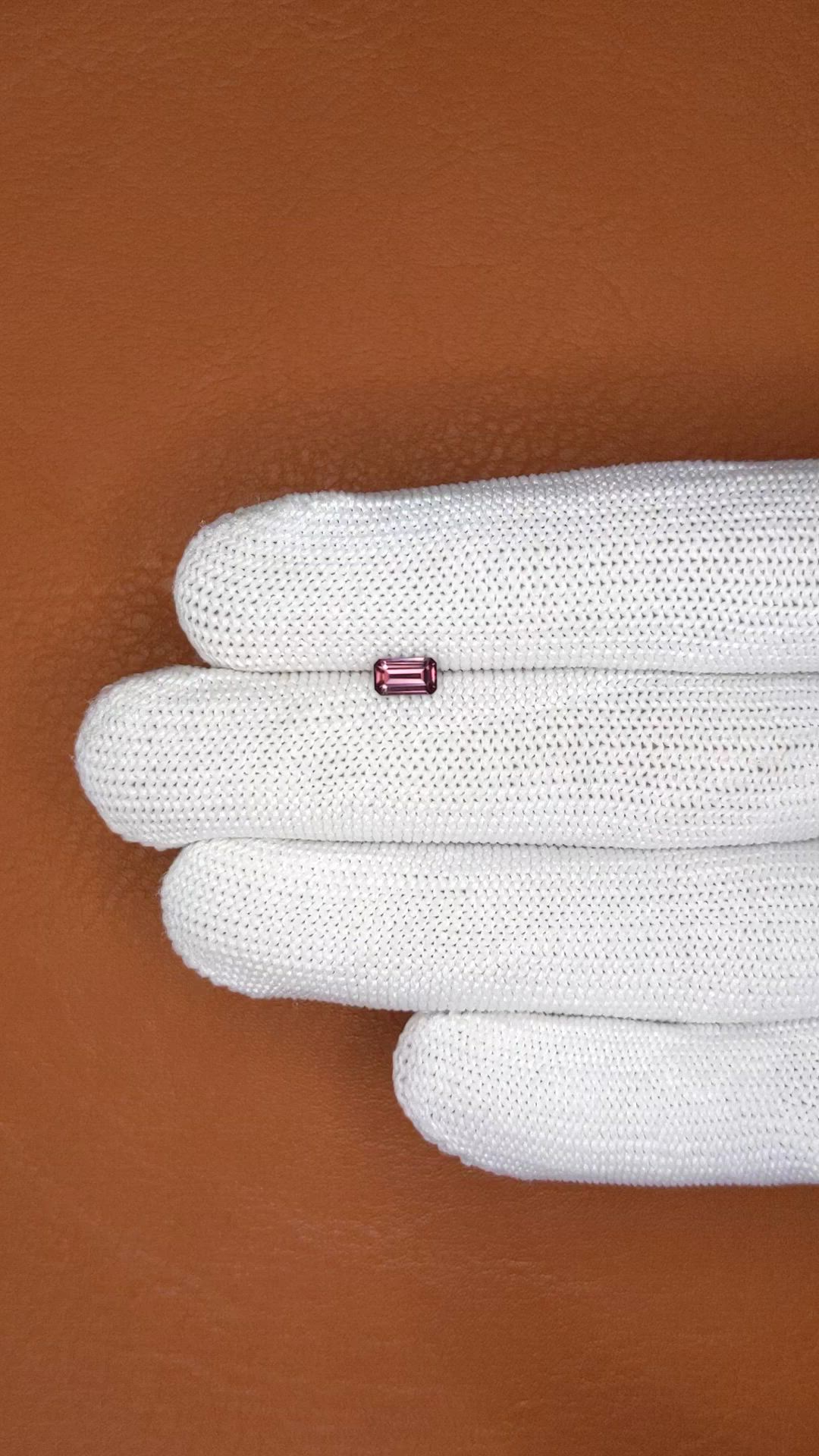 0.55 Ct. Purplish Pink Spinel from Ceylon (Sri Lanka) Size Video