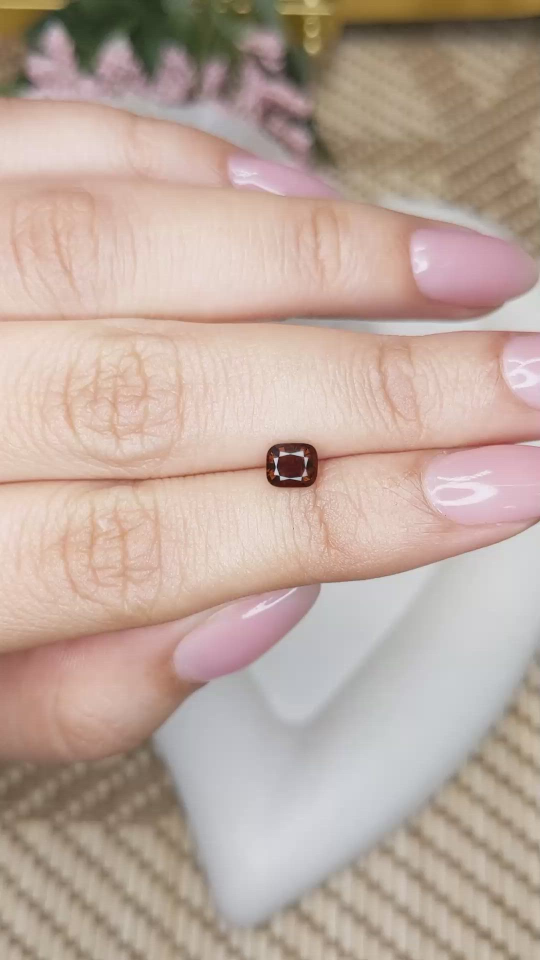 0.46 Ct. Orange Tourmaline from Ceylon (Sri Lanka) Size Video