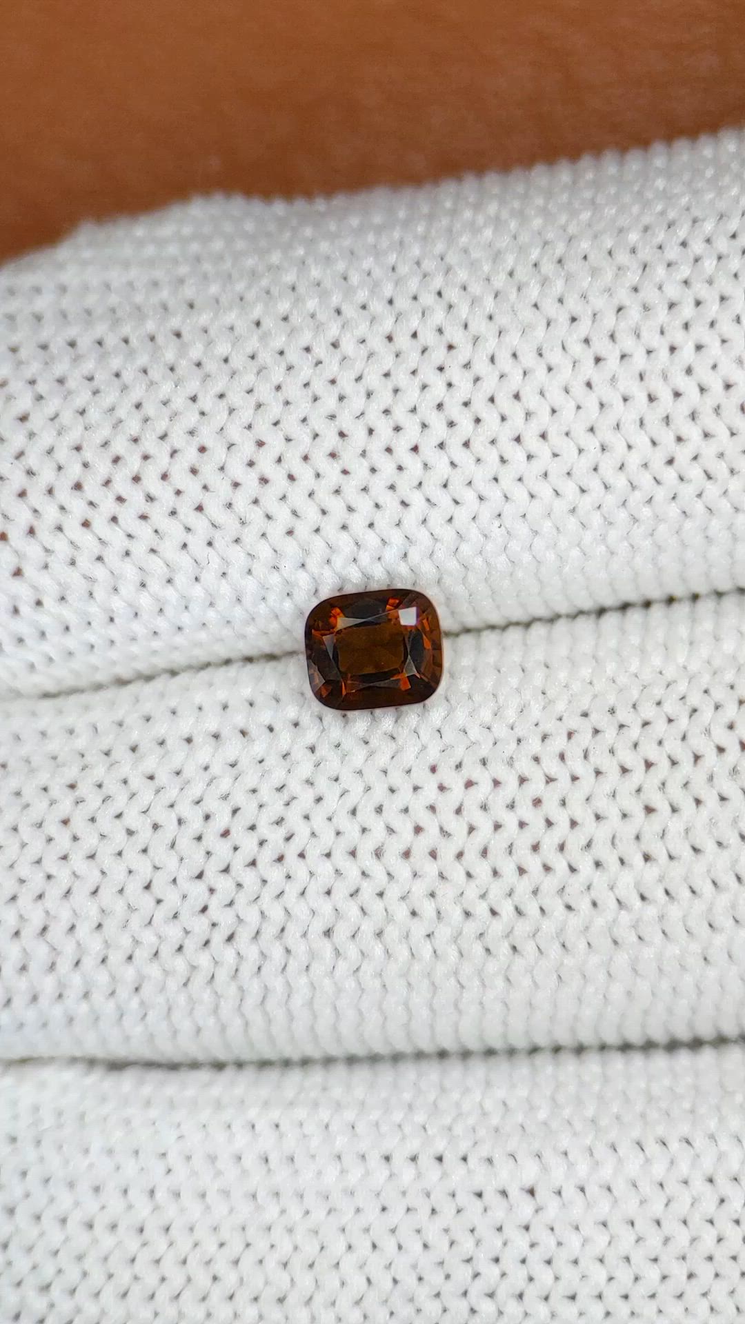 0.46 Ct. Orange Tourmaline from Ceylon (Sri Lanka) Size Video