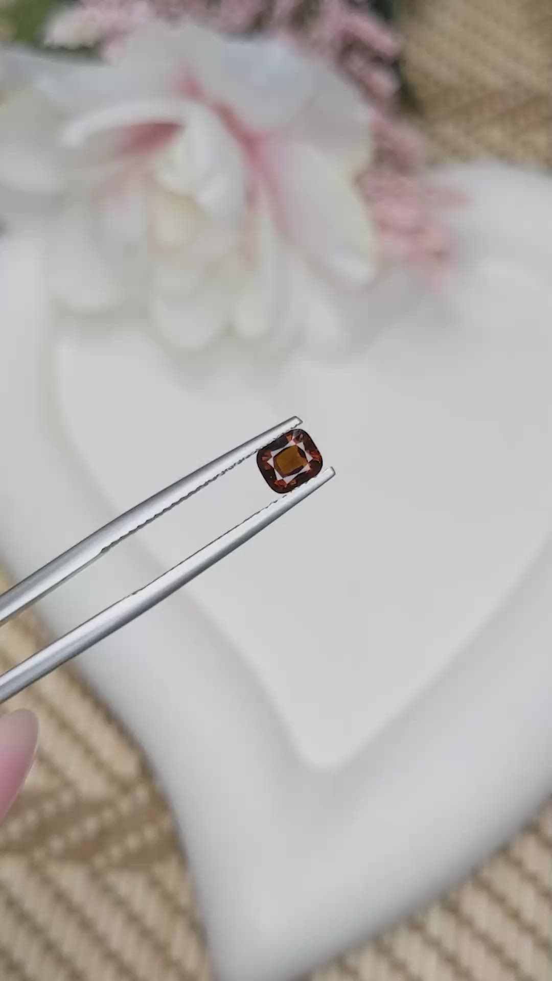 0.46 Ct. Orange Tourmaline from Ceylon (Sri Lanka) Size Video