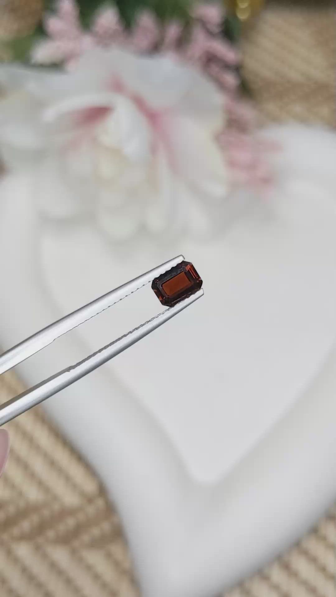 0.56 Ct. Orange Tourmaline from Ceylon (Sri Lanka) Size Video