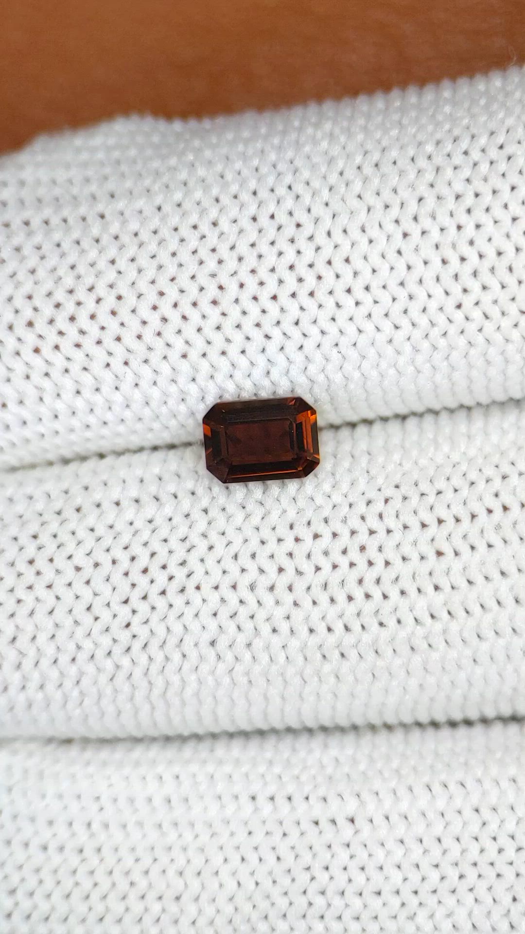0.56 Ct. Orange Tourmaline from Ceylon (Sri Lanka) Size Video