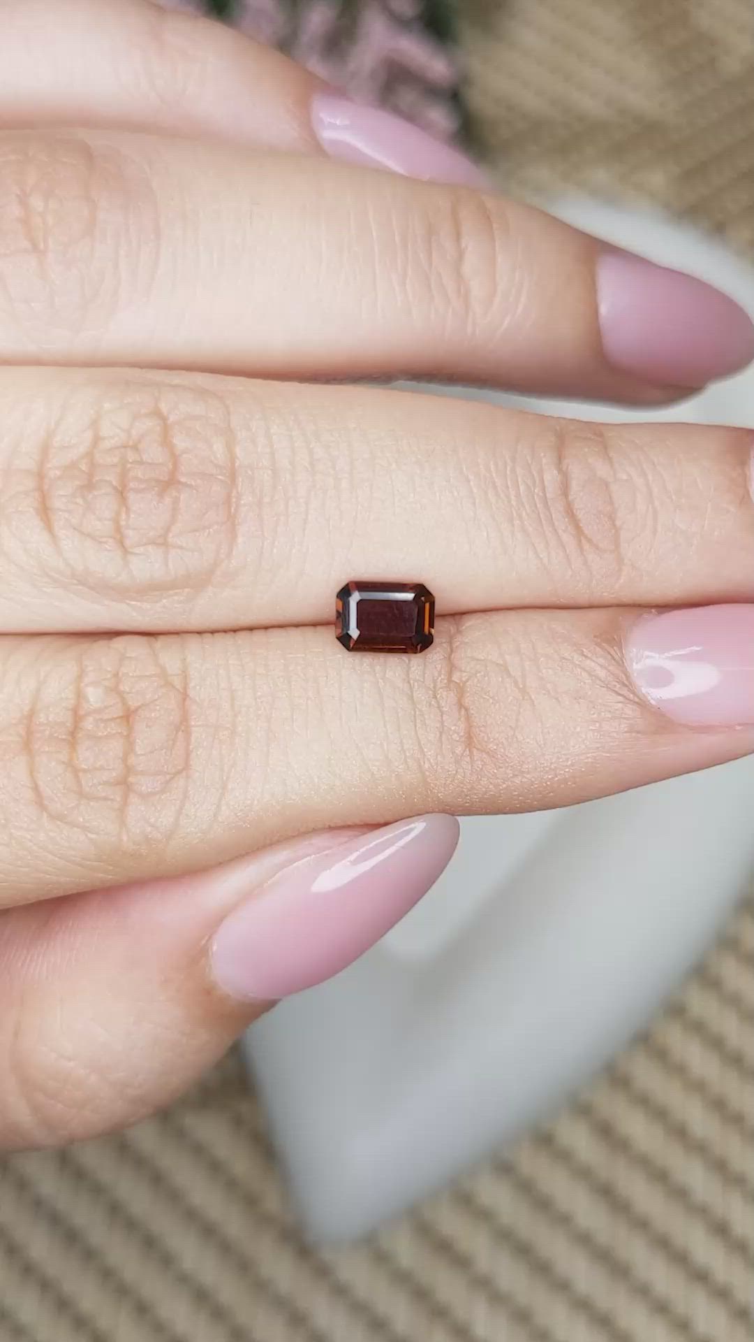0.56 Ct. Orange Tourmaline from Ceylon (Sri Lanka) Size Video