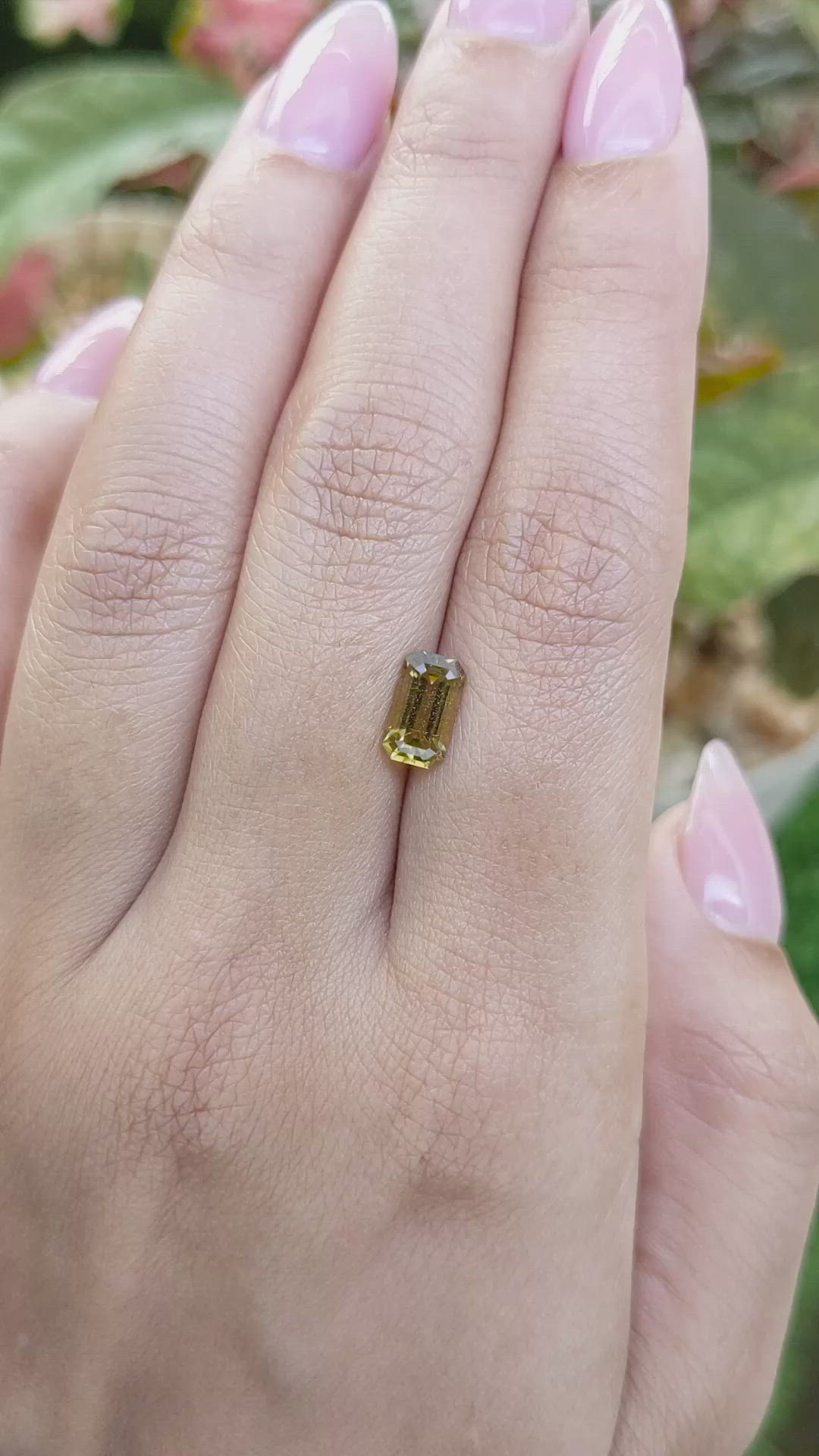 1.37 Ct. Golden Yellow Sinhalite from Ceylon (Sri Lanka) Size Video