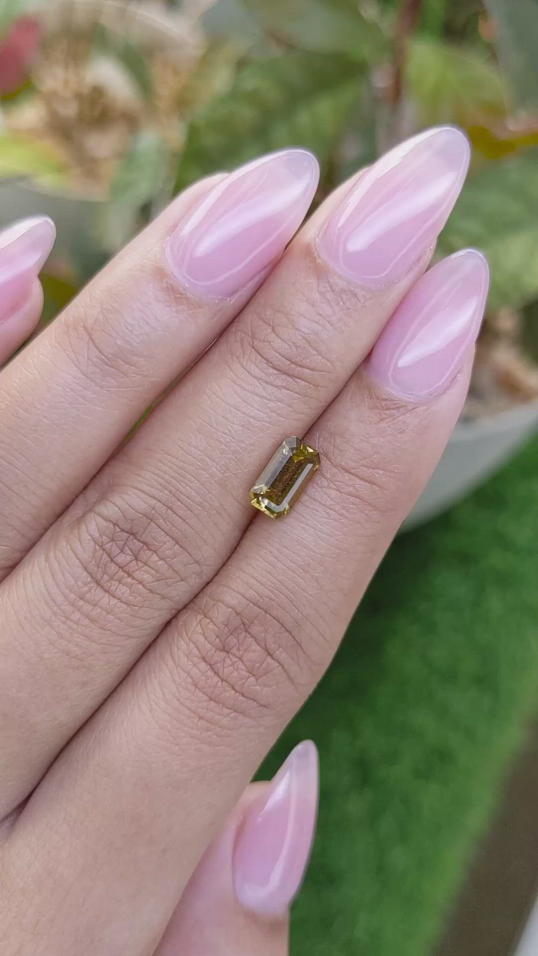 1.37 Ct. Golden Yellow Sinhalite from Ceylon (Sri Lanka) Size Video