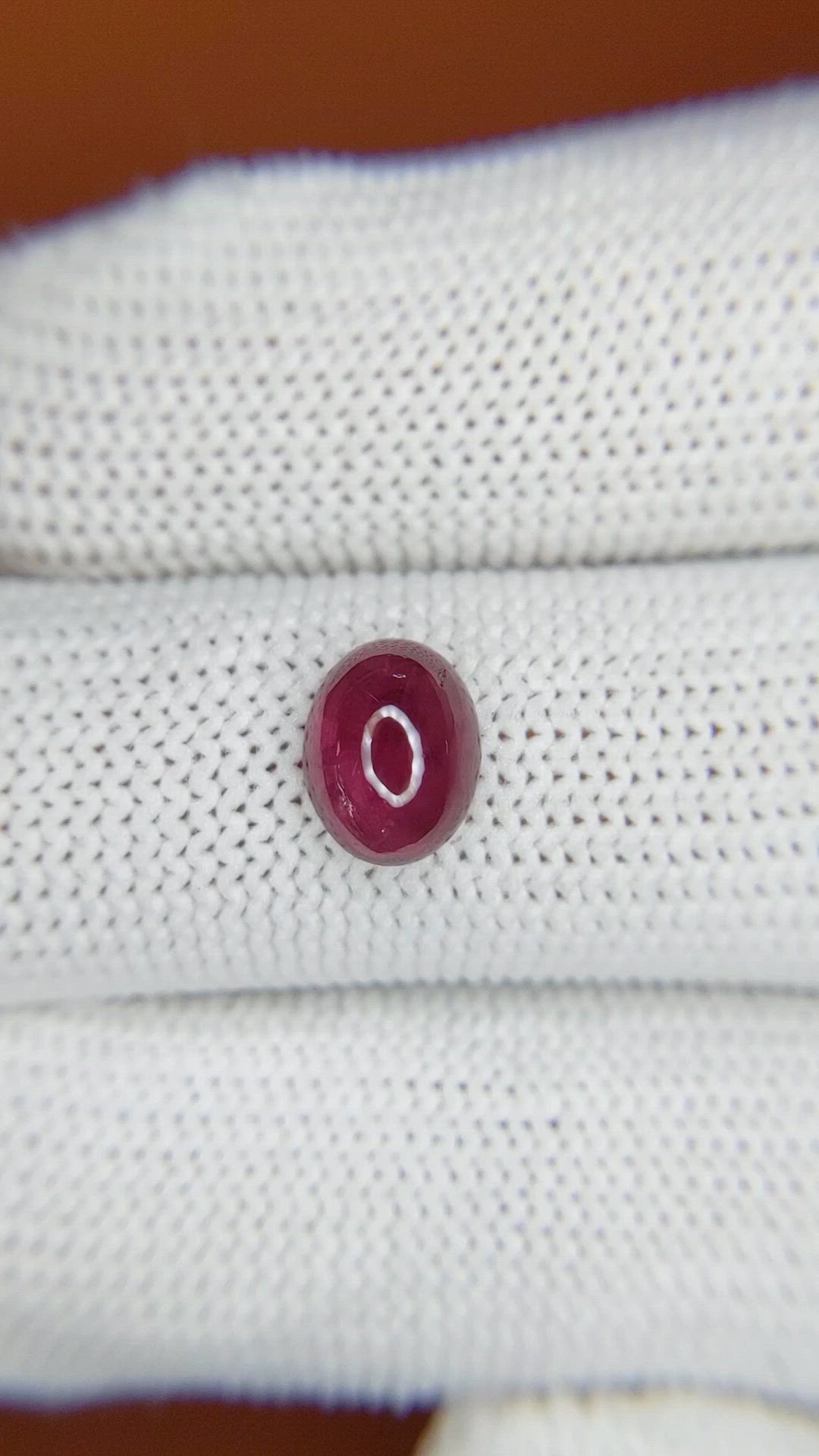 1.93 Ct. Pinkish Purple Cabochon Rhodolite Garnet from Ceylon (Sri Lanka) Size Video