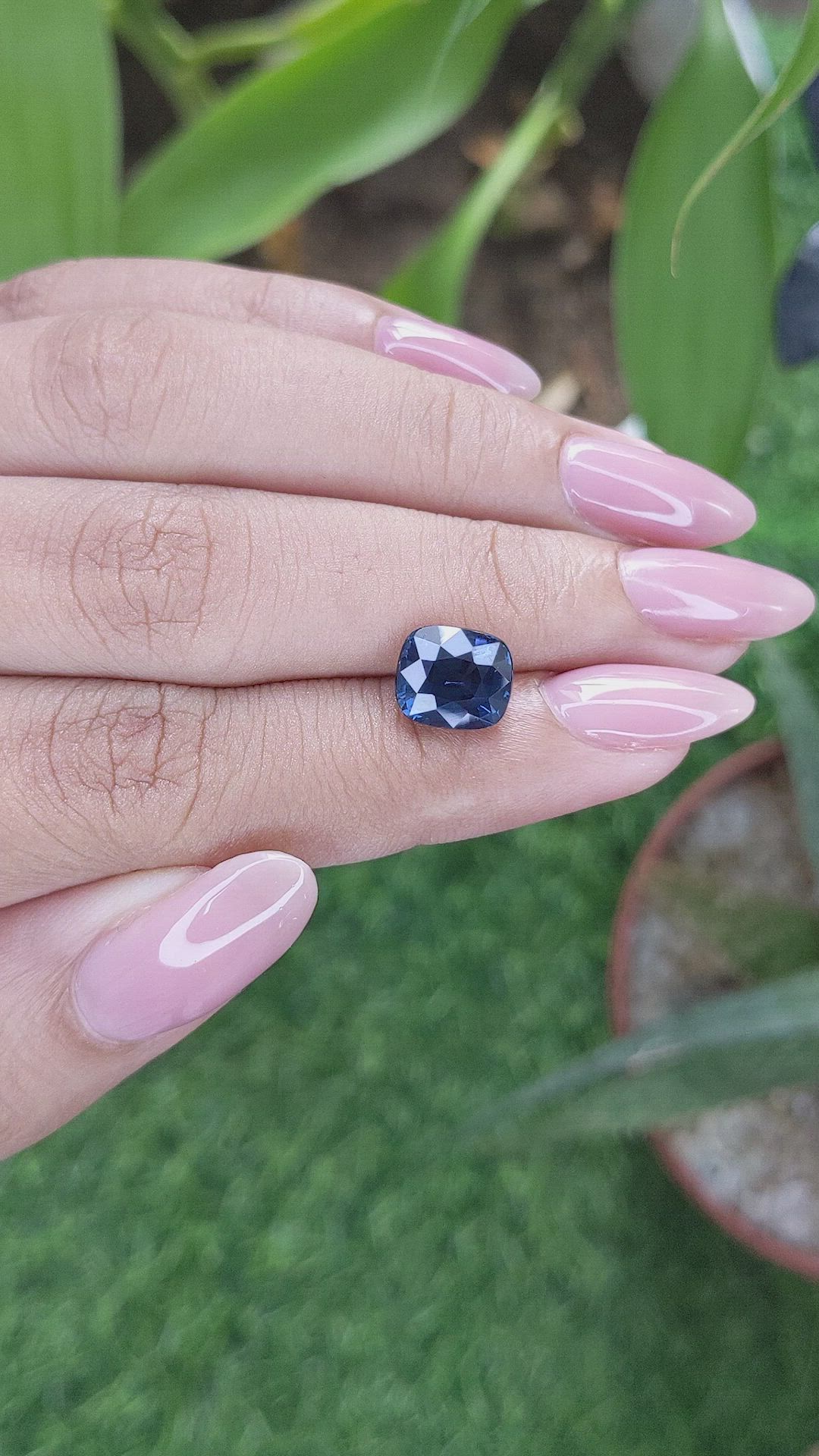 3.18 Ct. Blue Cobalt Spinel from Tanzania Size Video