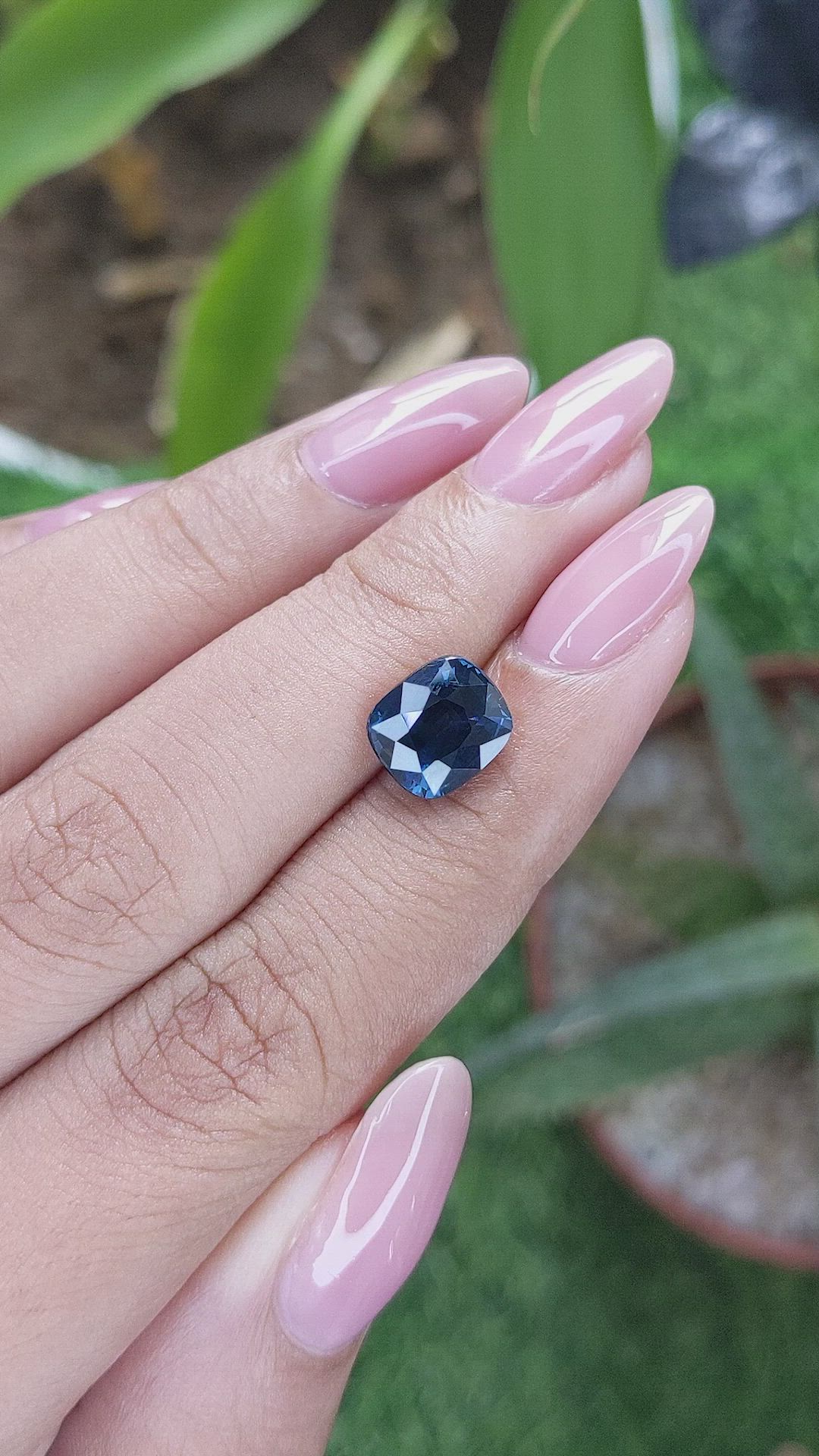3.18 Ct. Blue Cobalt Spinel from Tanzania Size Video