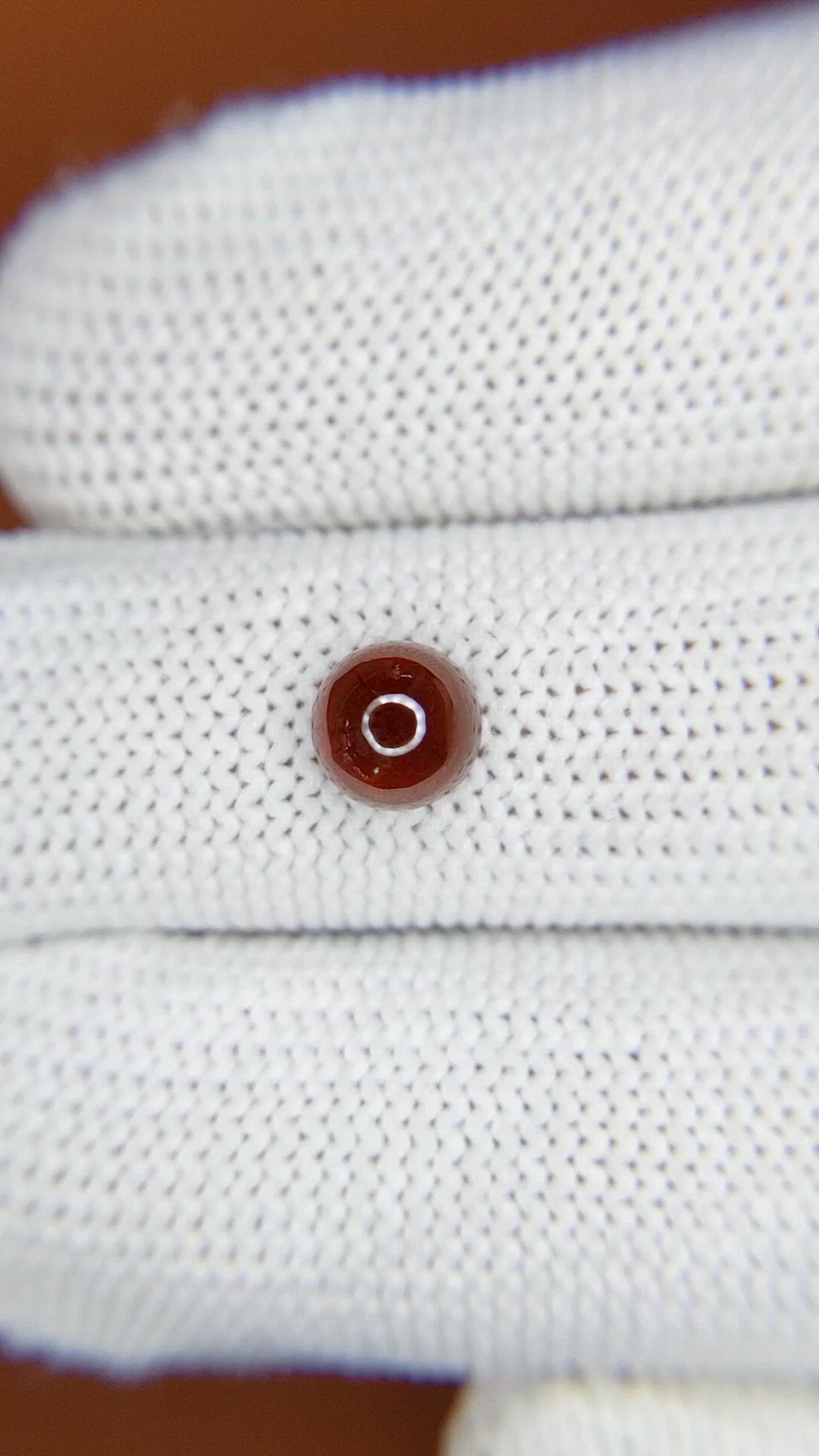 1.51 Ct. Red Cabochon Almandine Garnet from Ceylon (Sri Lanka) Size Video