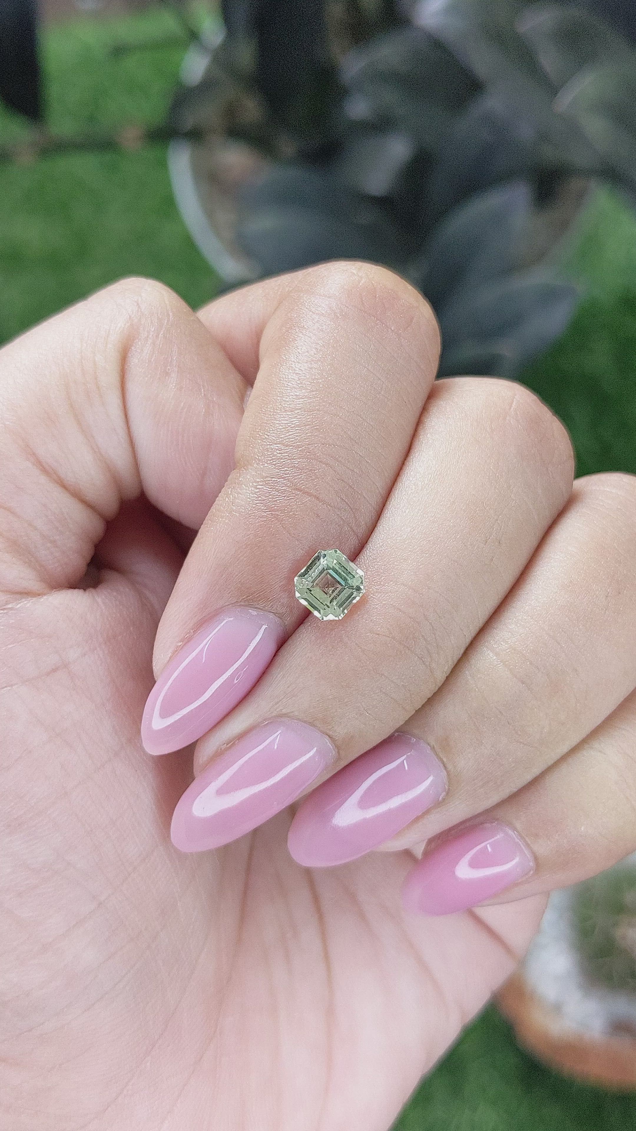 0.94 Ct. Yellowish Green Chrysoberyl from Tanzania Size Video