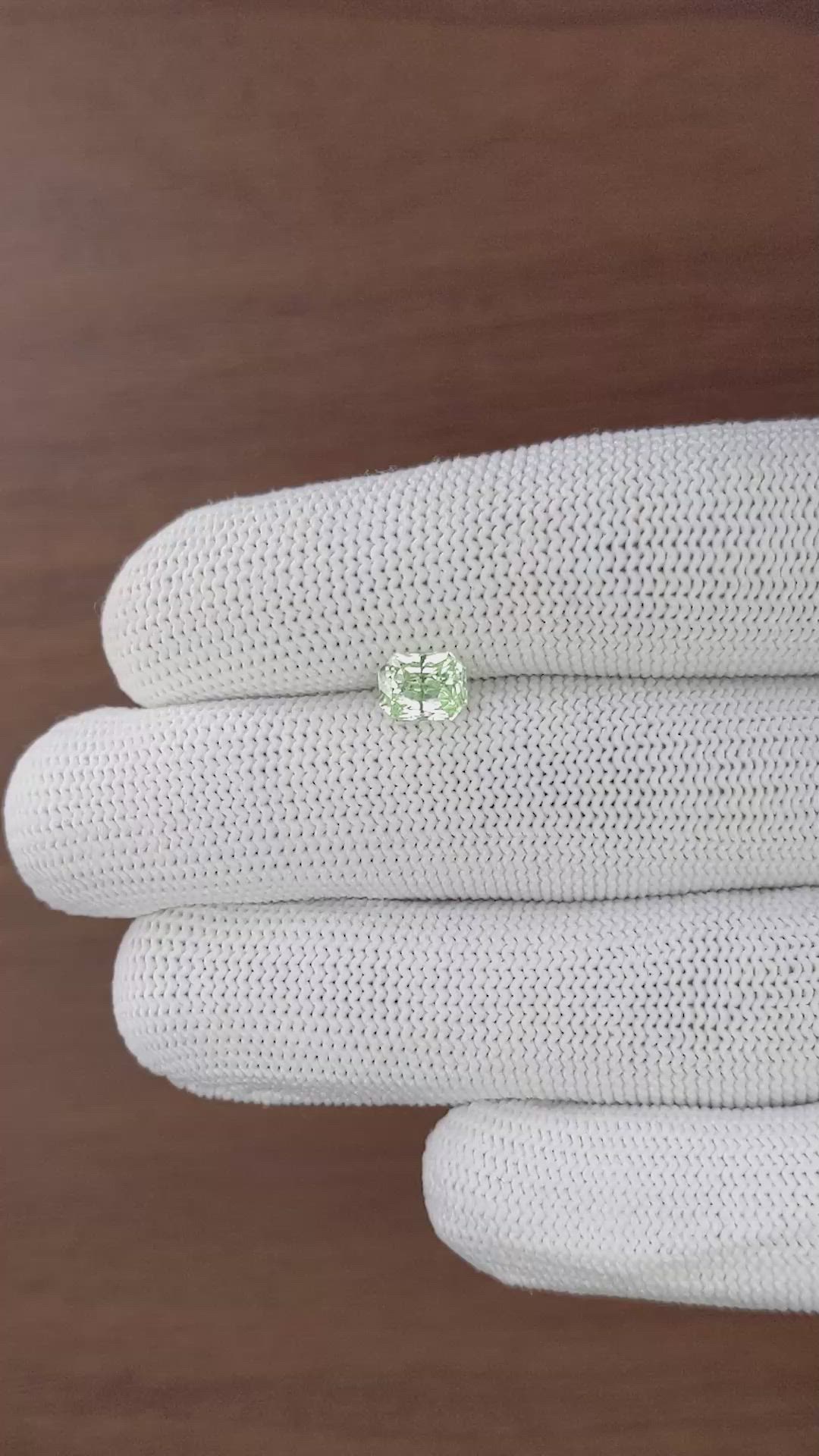1.52 Ct. Green Chrysoberyl from Tanzania Size Video