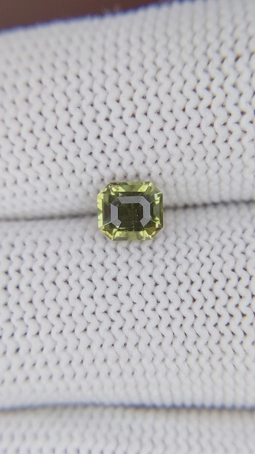 0.92 Ct. Yellowish Green Chrysoberyl from Tanzania Size Video