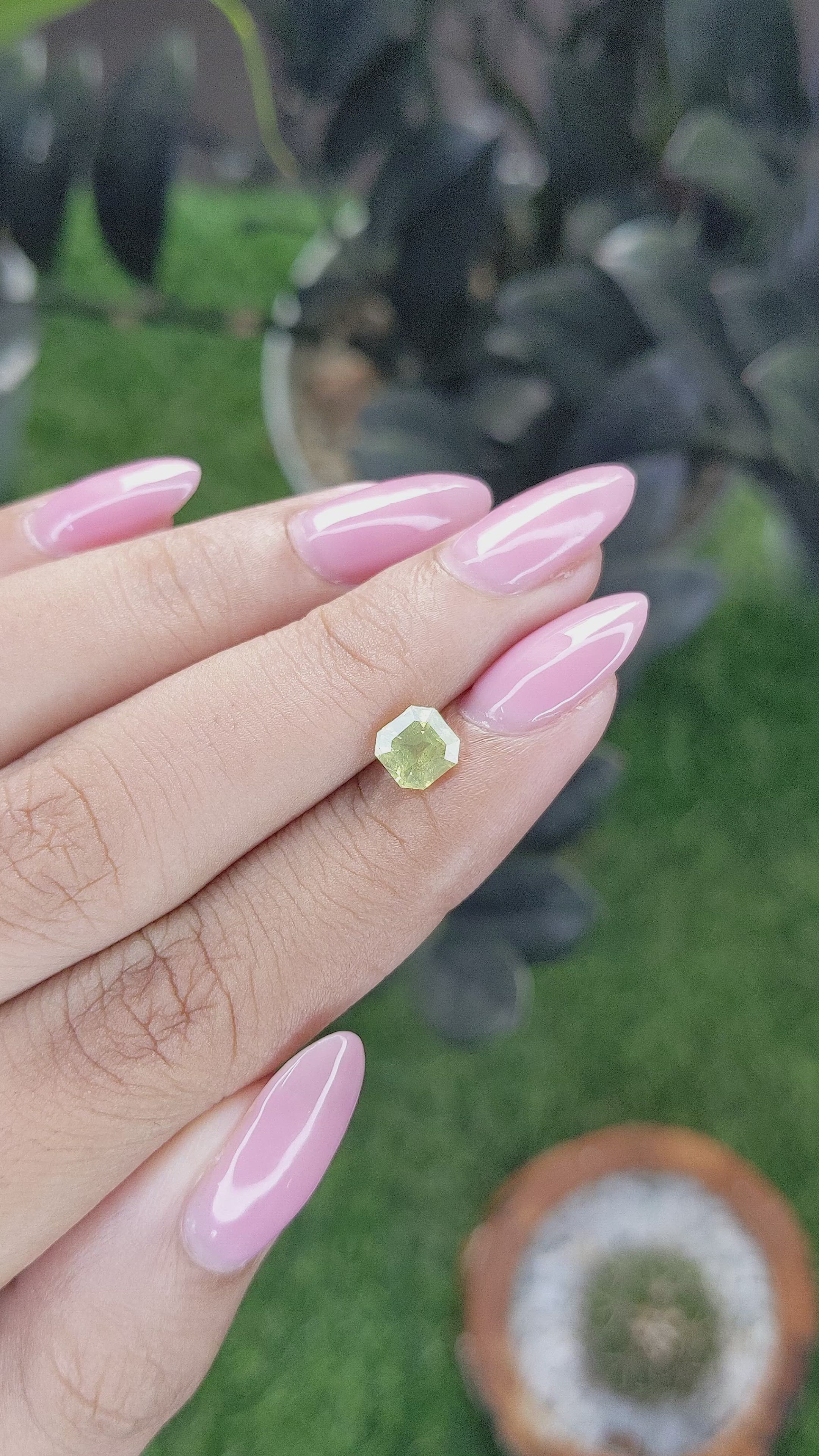 1.08 Ct. Greenish Yellow Chrysoberyl from Tanzania Size Video