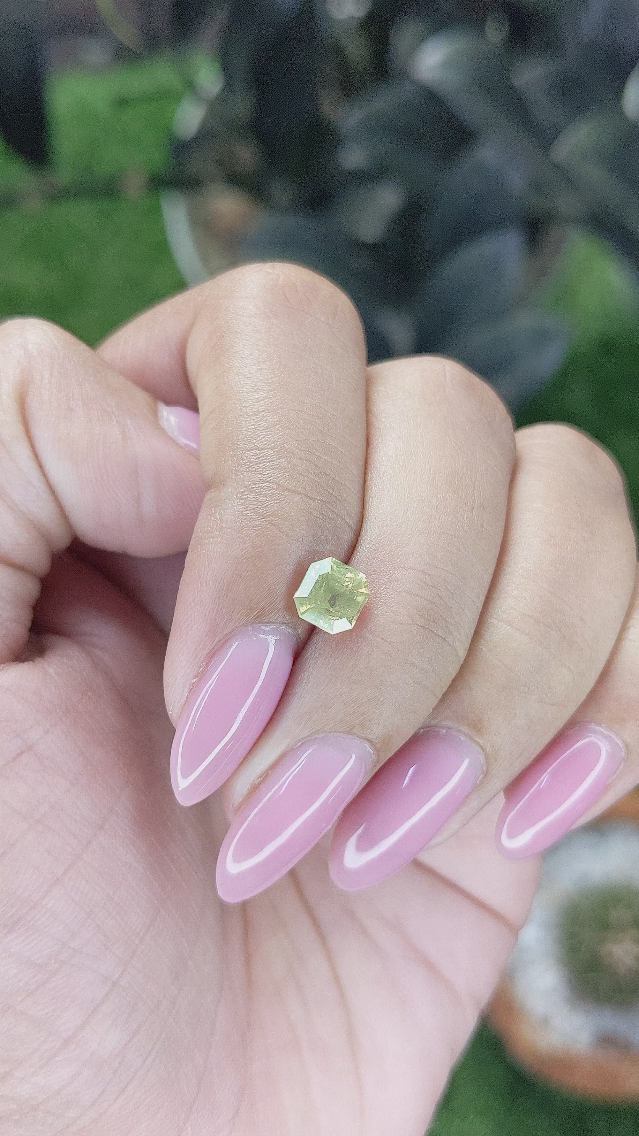 1.08 Ct. Greenish Yellow Chrysoberyl from Tanzania Size Video