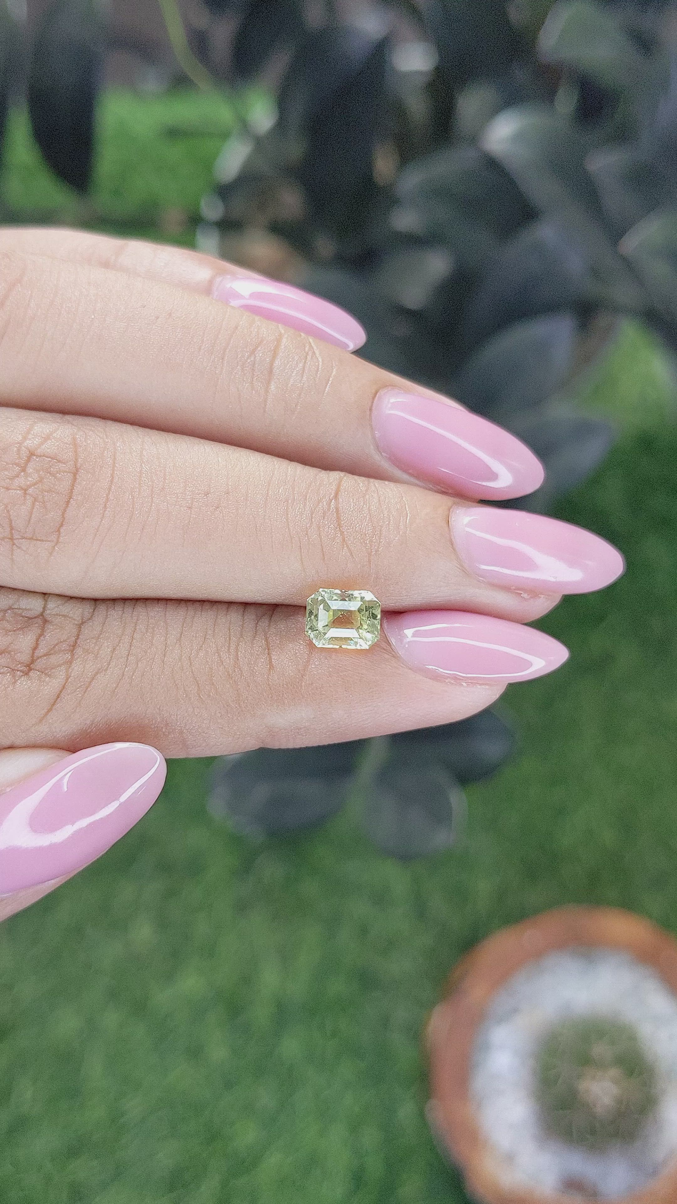1.28 Ct. Greenish Yellow Chrysoberyl from Tanzania Size Video