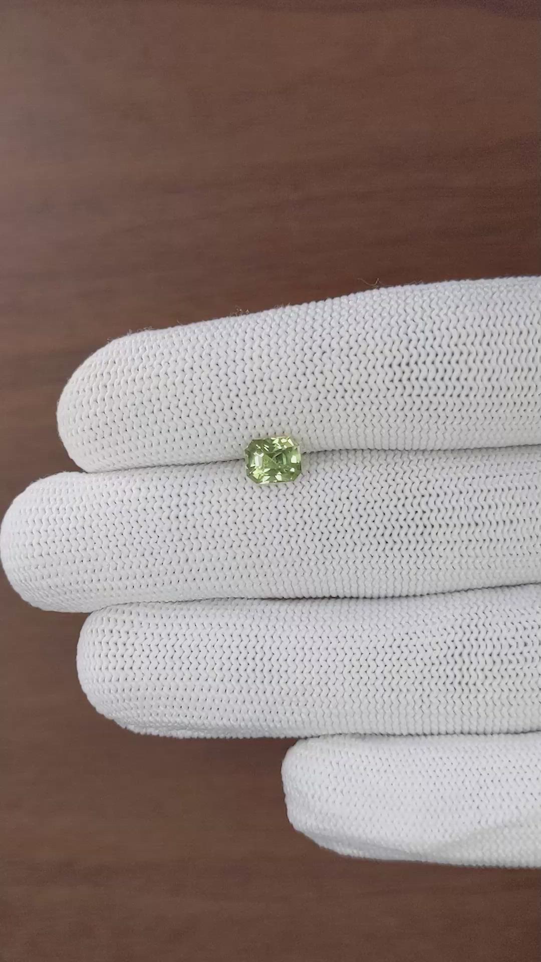 1.22 Ct. Green Chrysoberyl from Tanzania Size Video