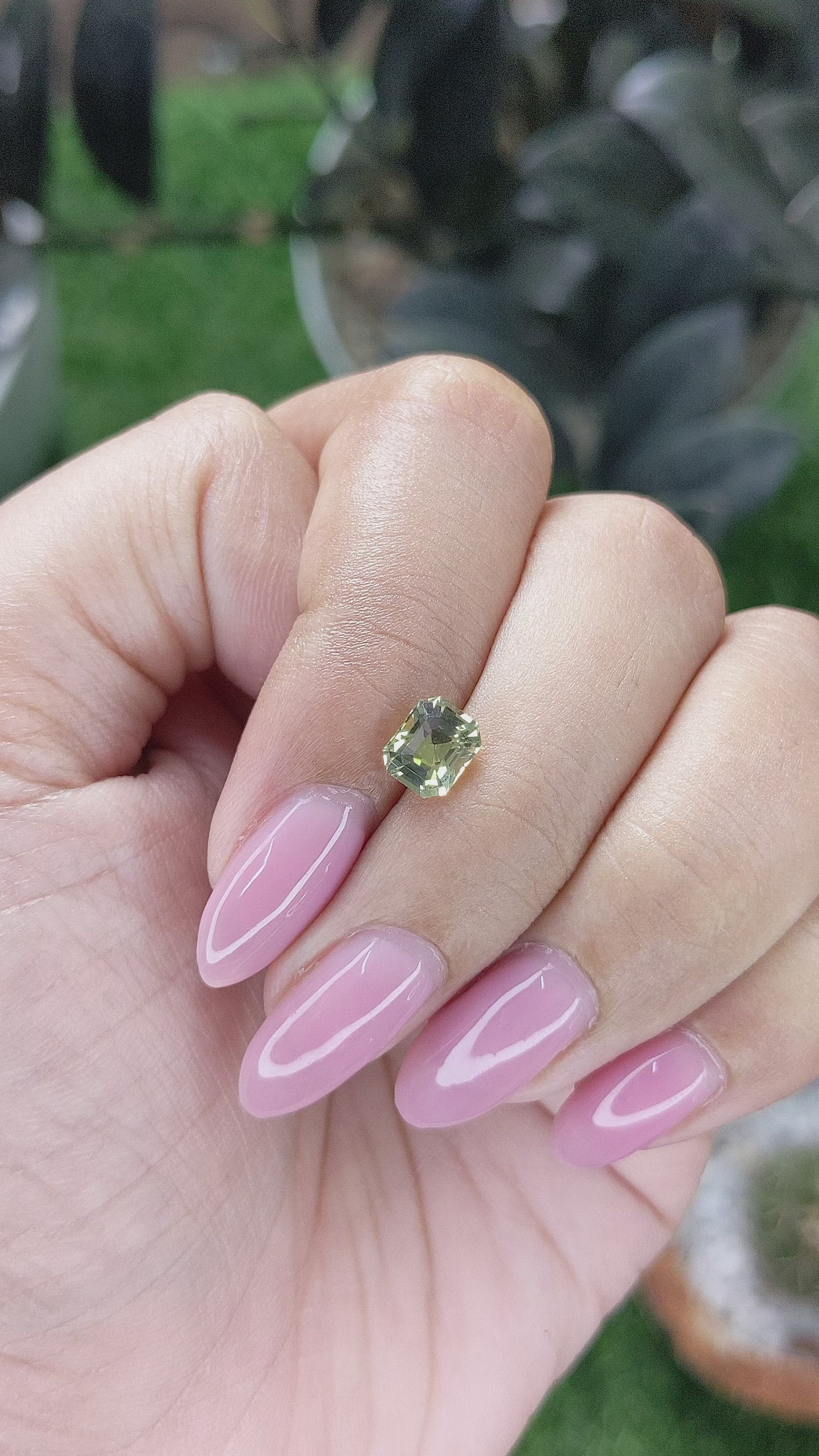 1.22 Ct. Green Chrysoberyl from Tanzania Size Video