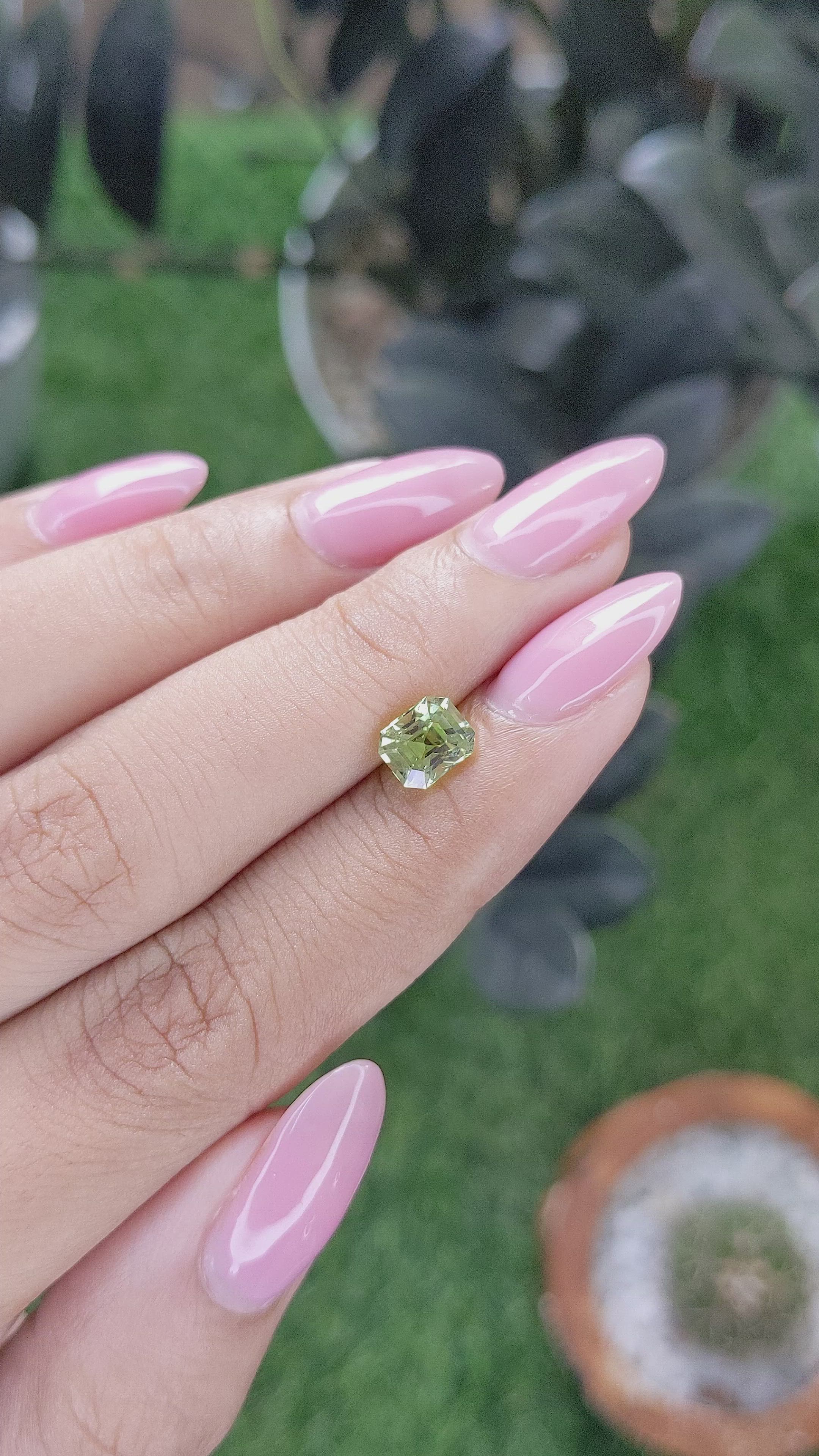 1.22 Ct. Green Chrysoberyl from Tanzania Size Video