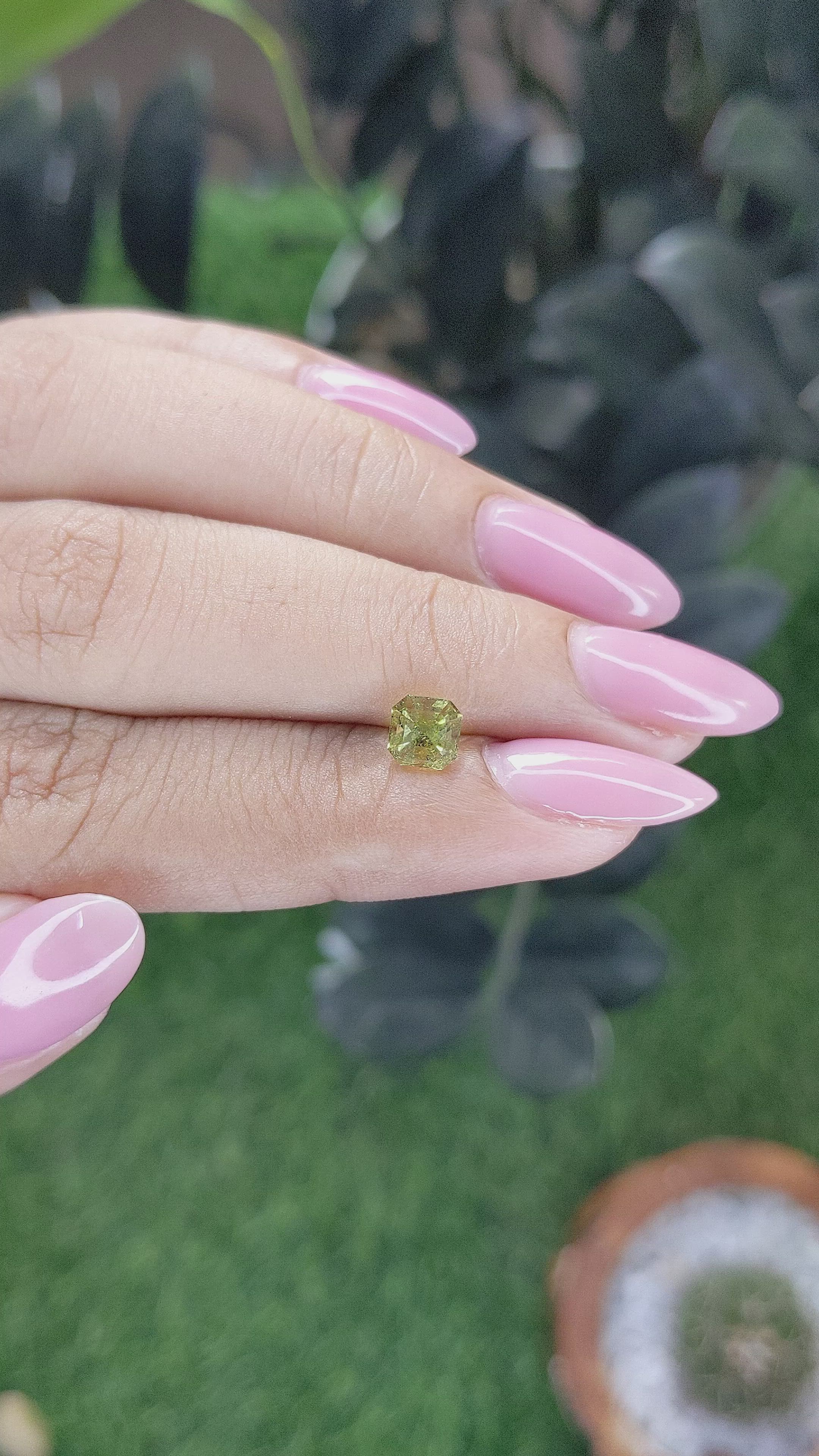 0.95 Ct. Greenish Yellow Chrysoberyl from Tanzania Size Video