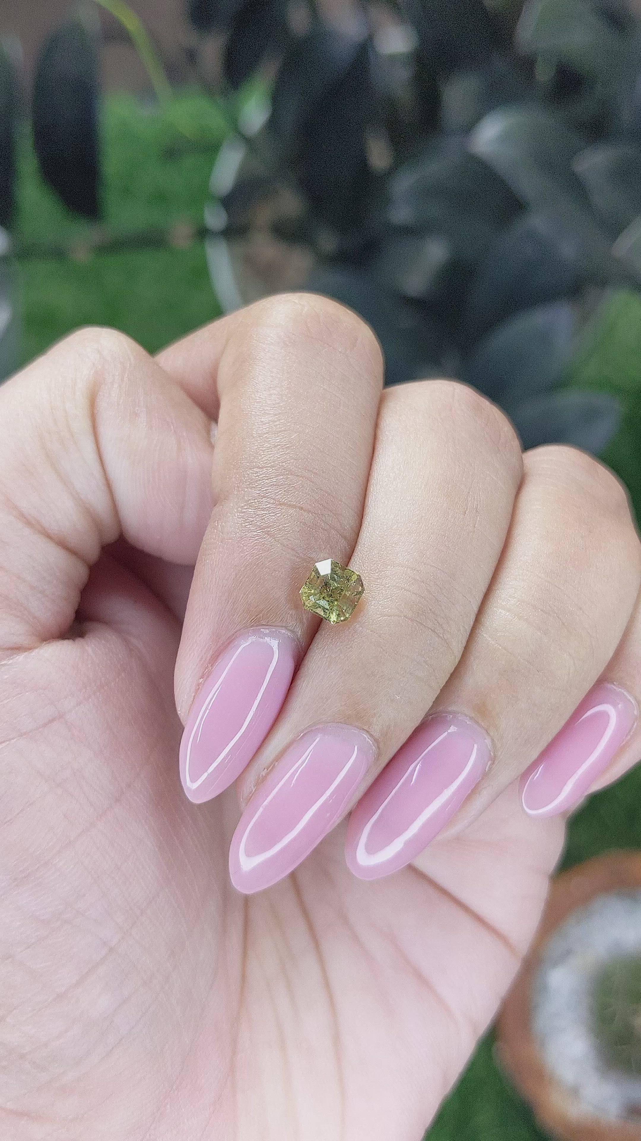 0.95 Ct. Greenish Yellow Chrysoberyl from Tanzania Size Video