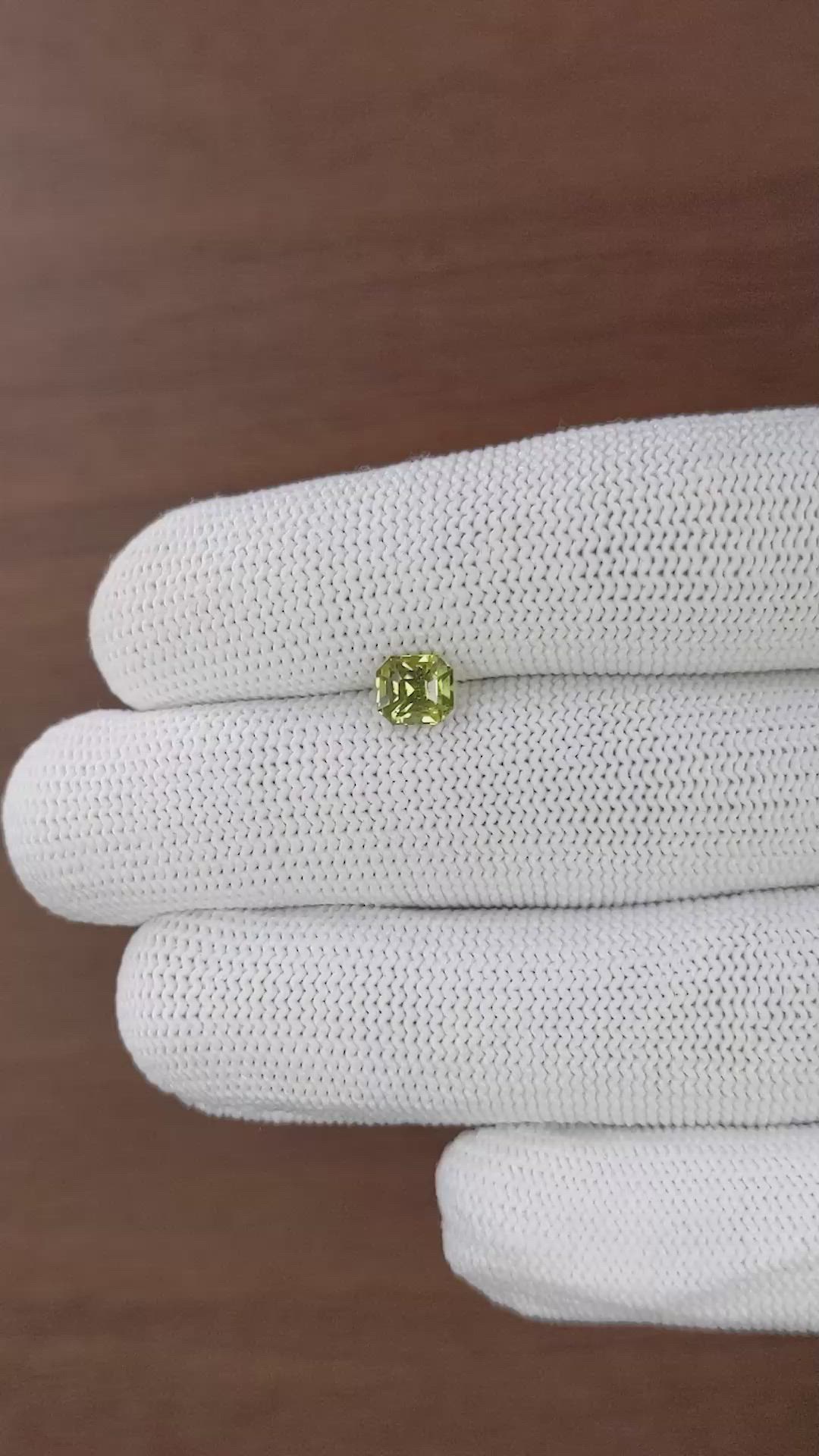 1.23 Ct. Greenish Yellow Chrysoberyl from Tanzania Size Video