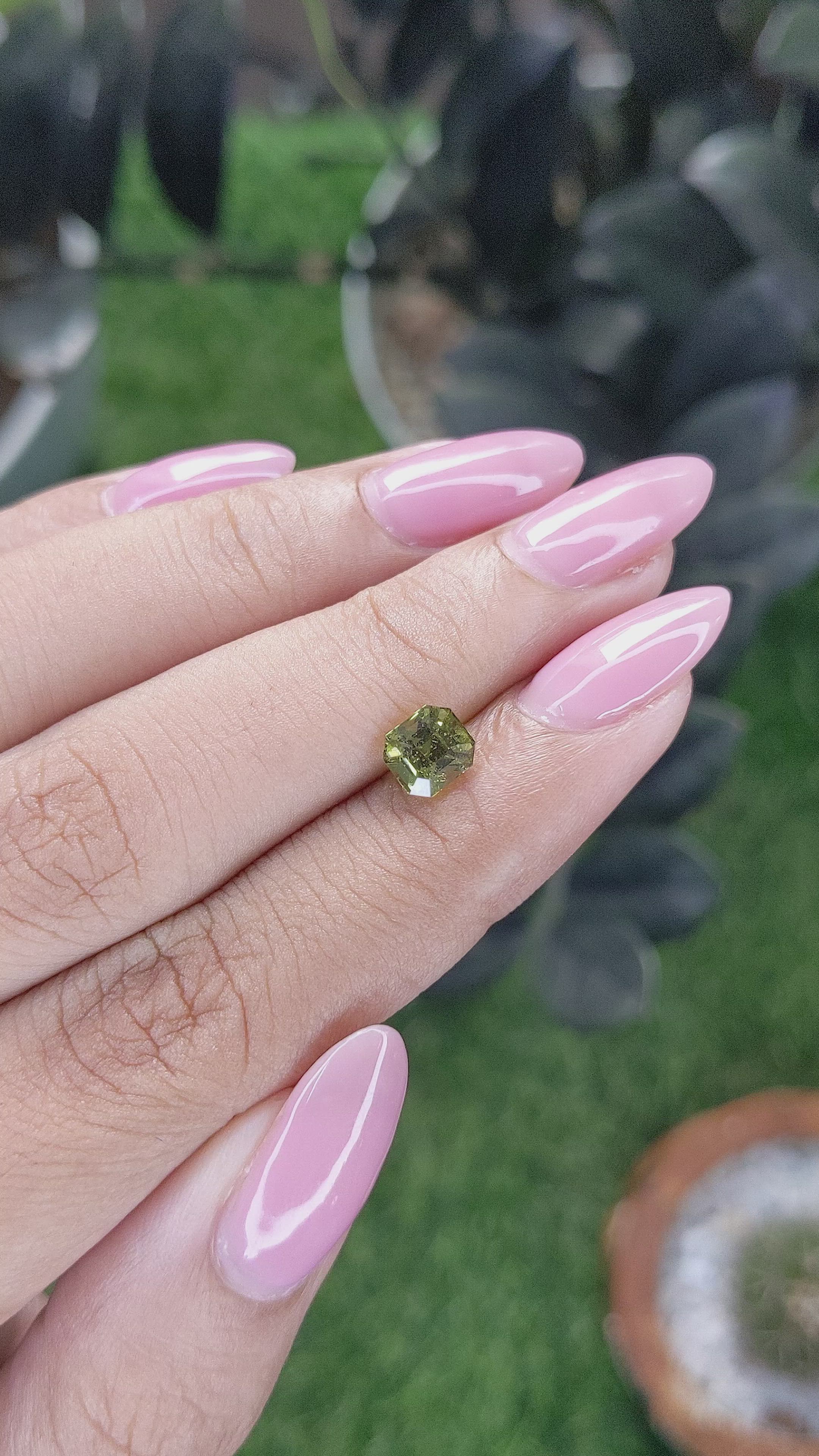 1.23 Ct. Greenish Yellow Chrysoberyl from Tanzania Size Video