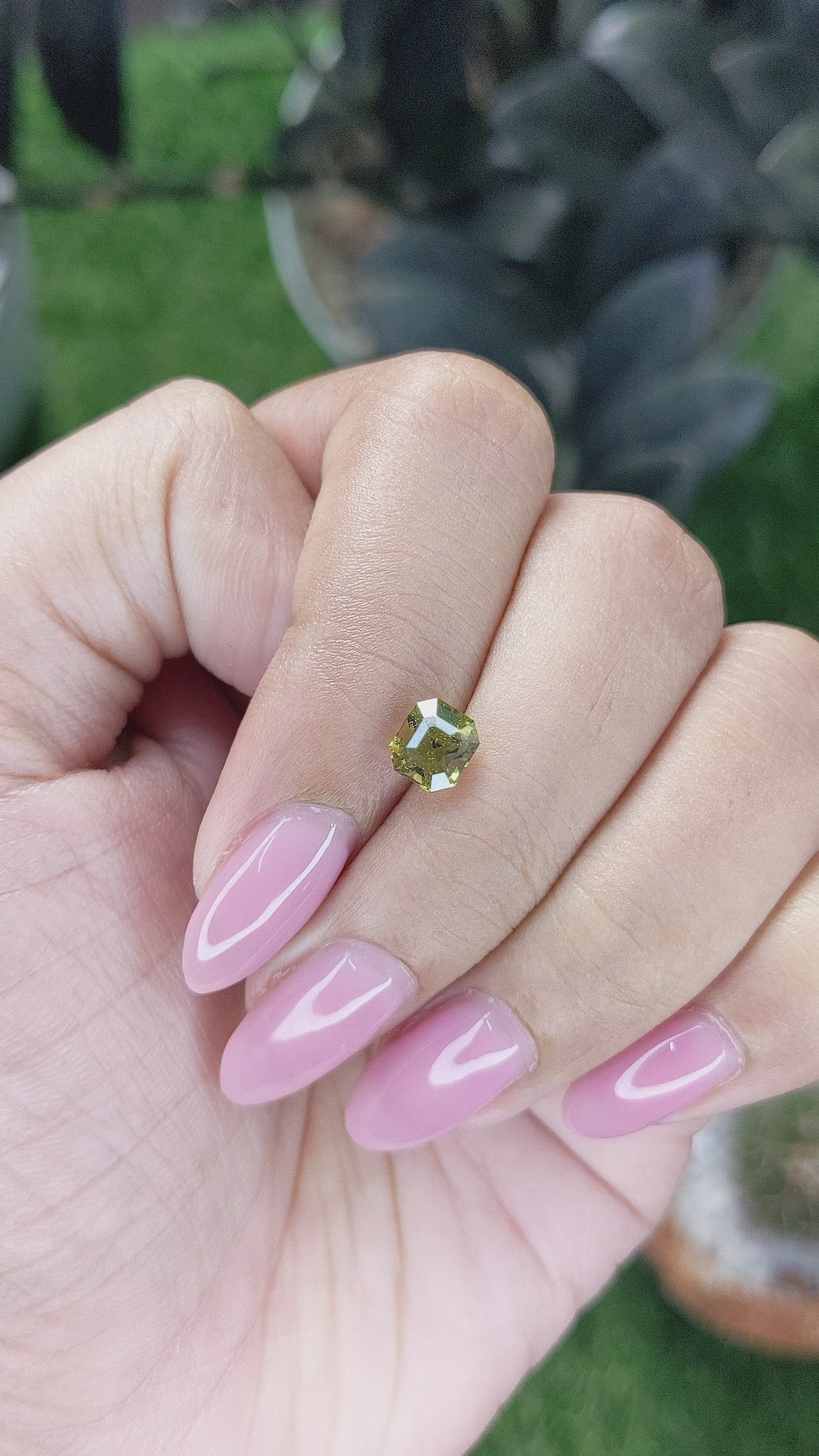 1.23 Ct. Greenish Yellow Chrysoberyl from Tanzania Size Video
