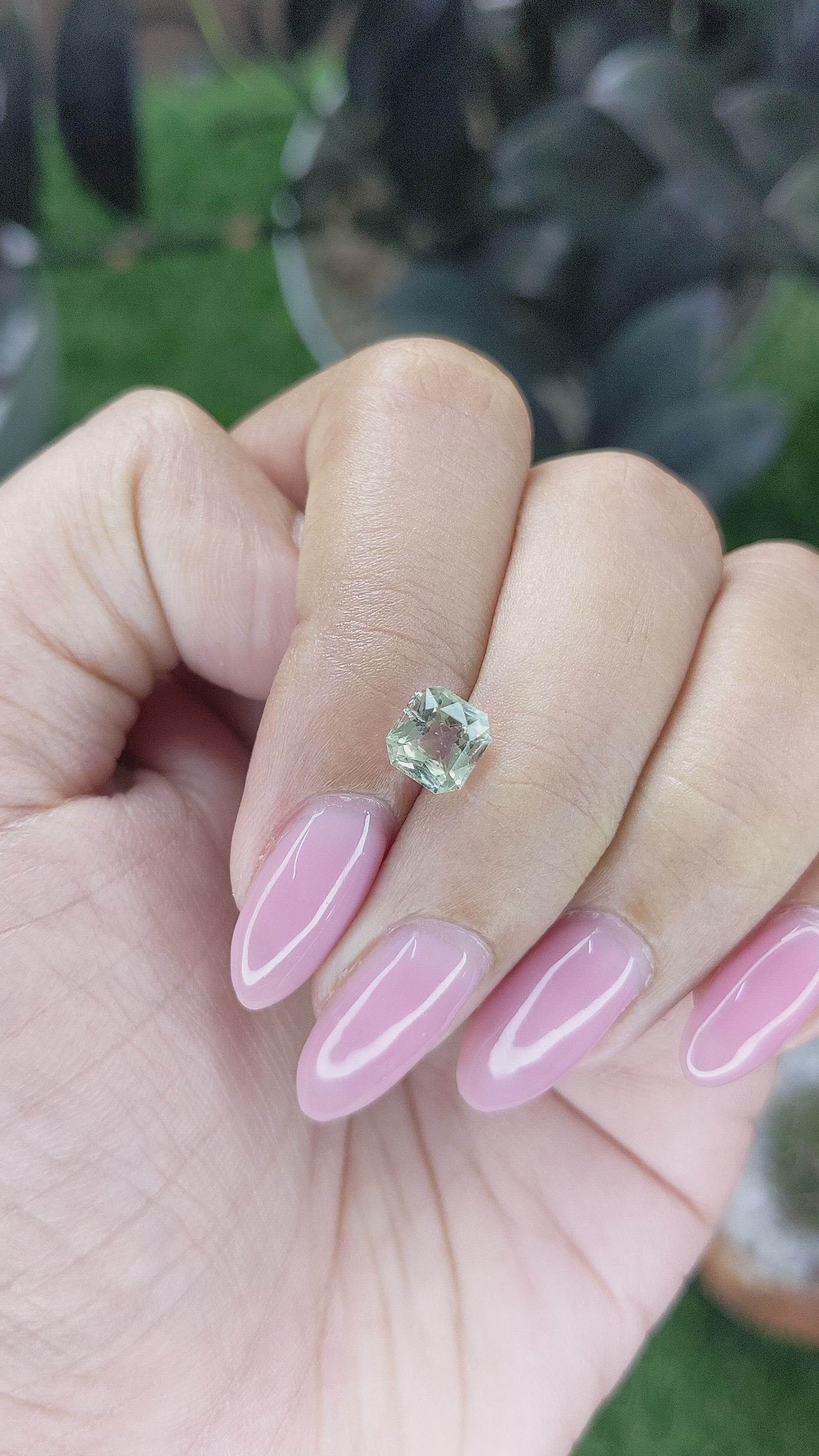1.19 Ct. Yellowish Green Chrysoberyl from Tanzania Size Video