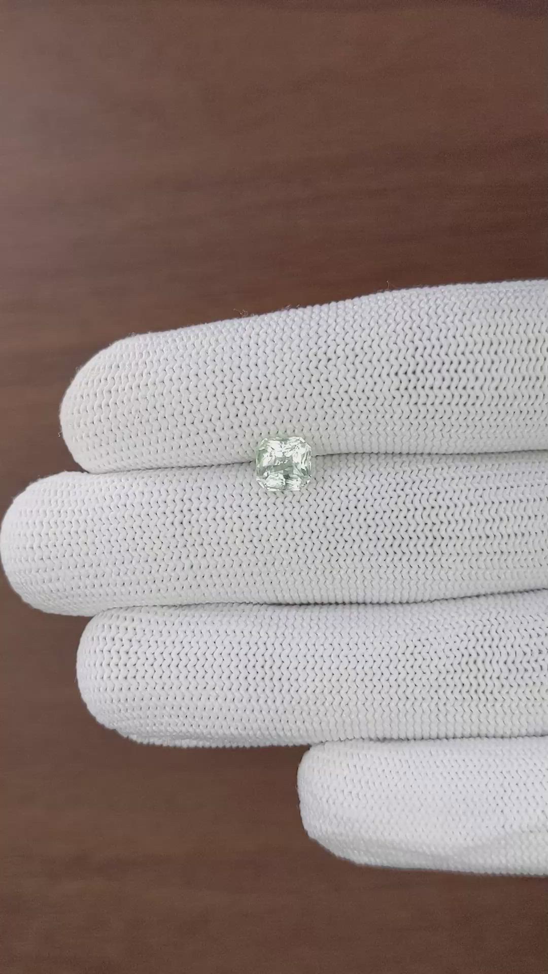 1.19 Ct. Yellowish Green Chrysoberyl from Tanzania Size Video