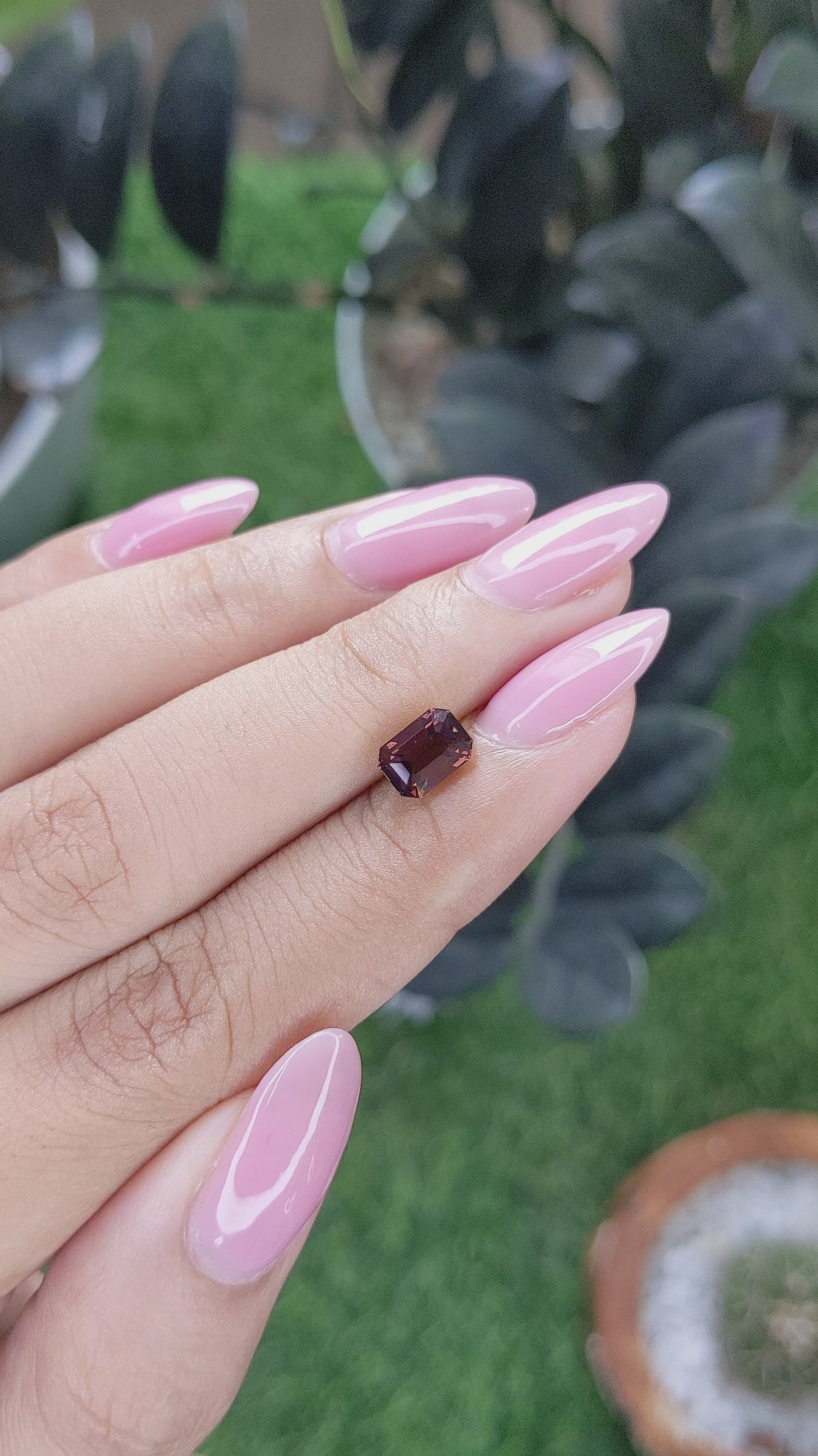 1.58 Ct. Brownish Red Garnet from Tanzania Size Video