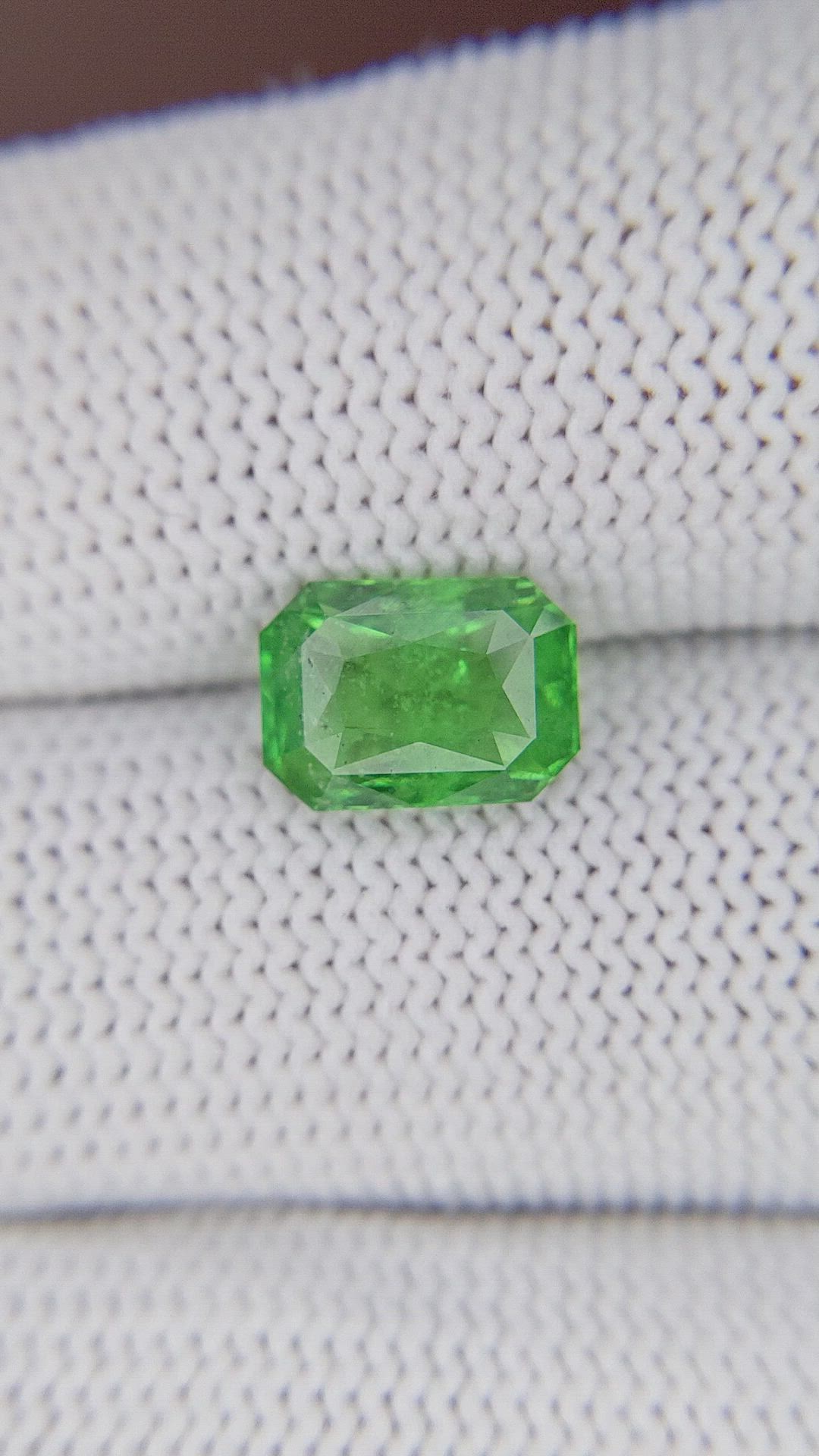 2.64 Ct. Tsavorite Garnet from Tanzania Size Video