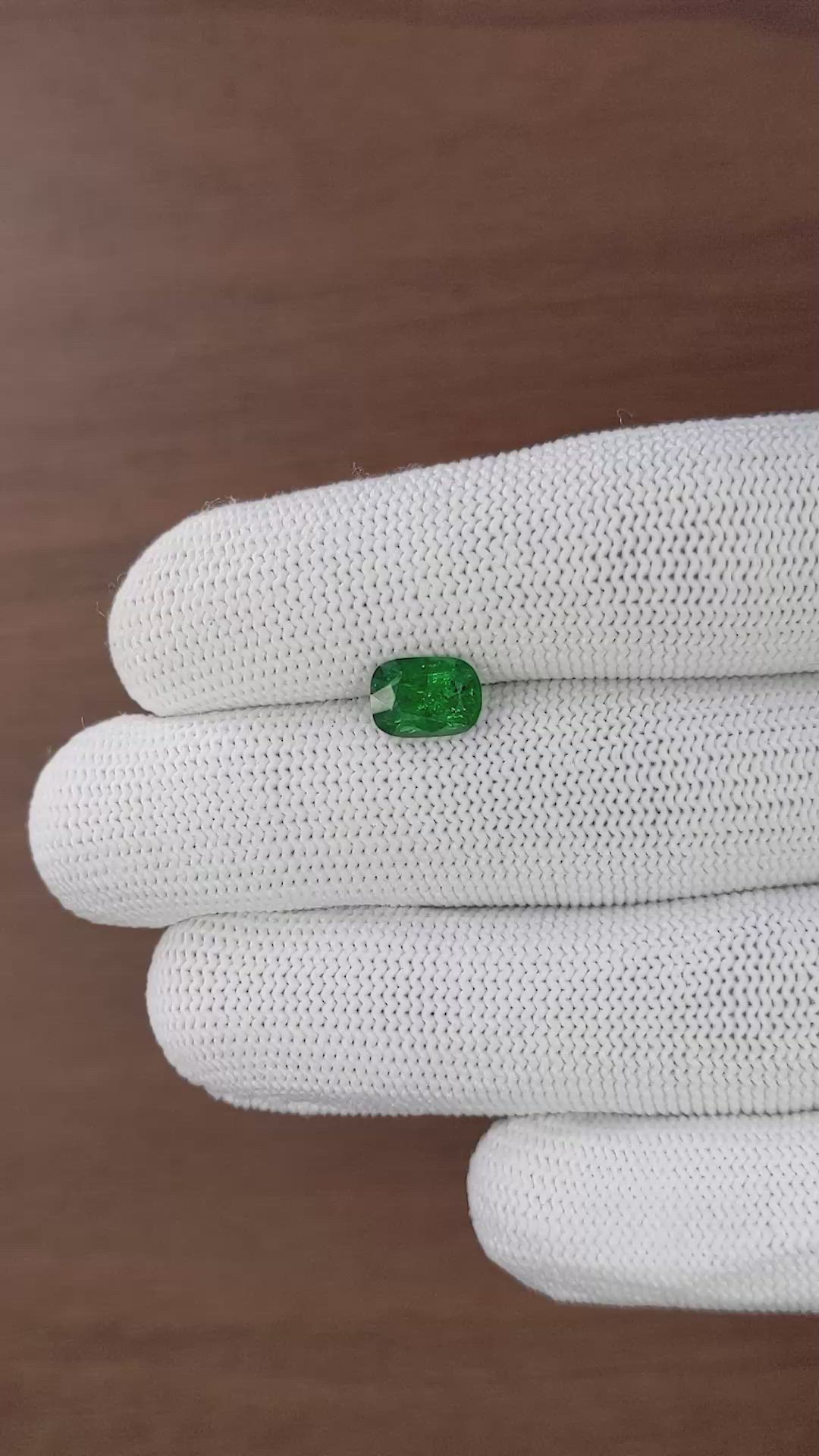 2.12 Ct. Tsavorite Garnet from Tanzania Size Video