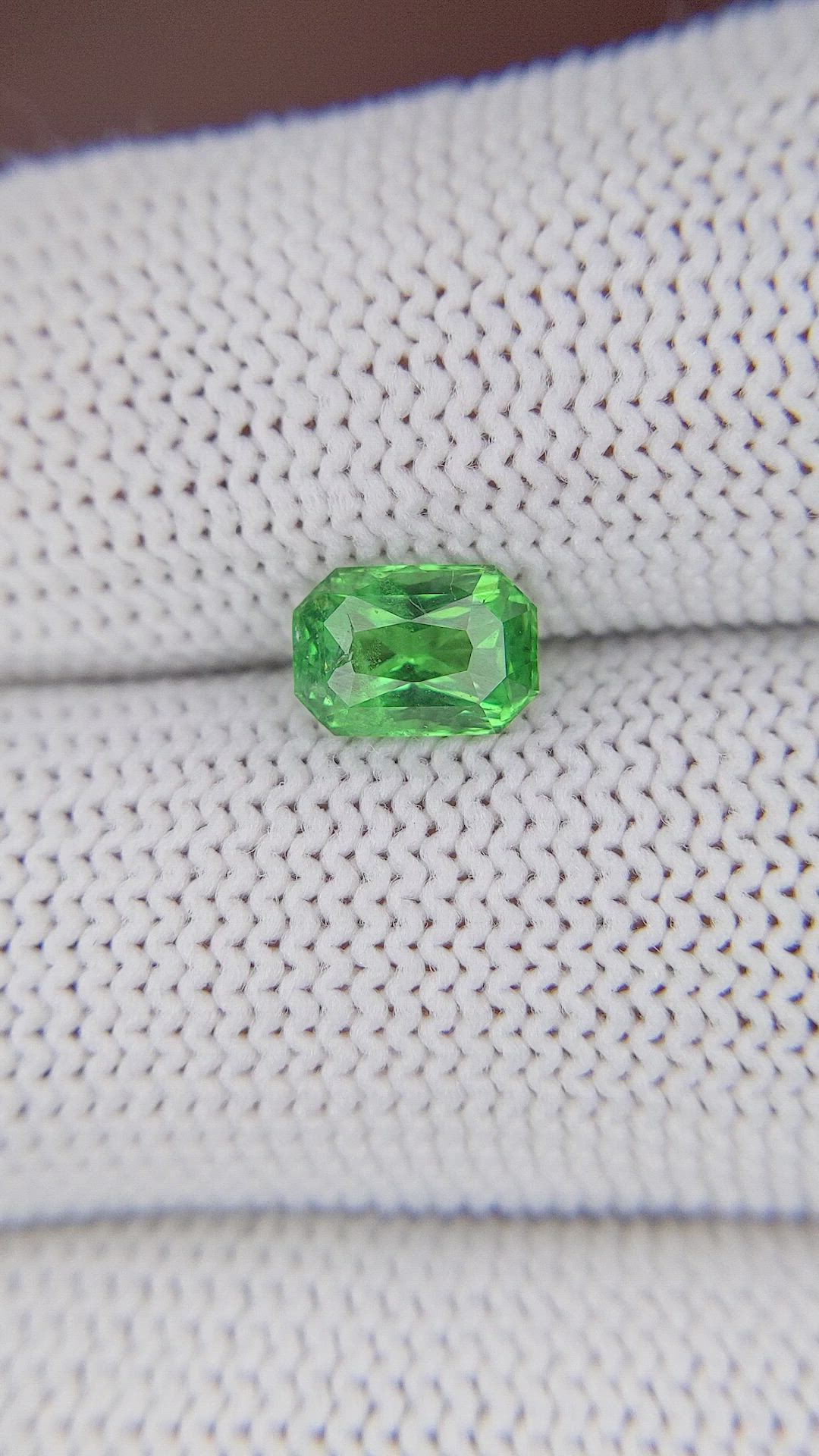 1.32 Ct. Tsavorite Garnet from Tanzania Size Video