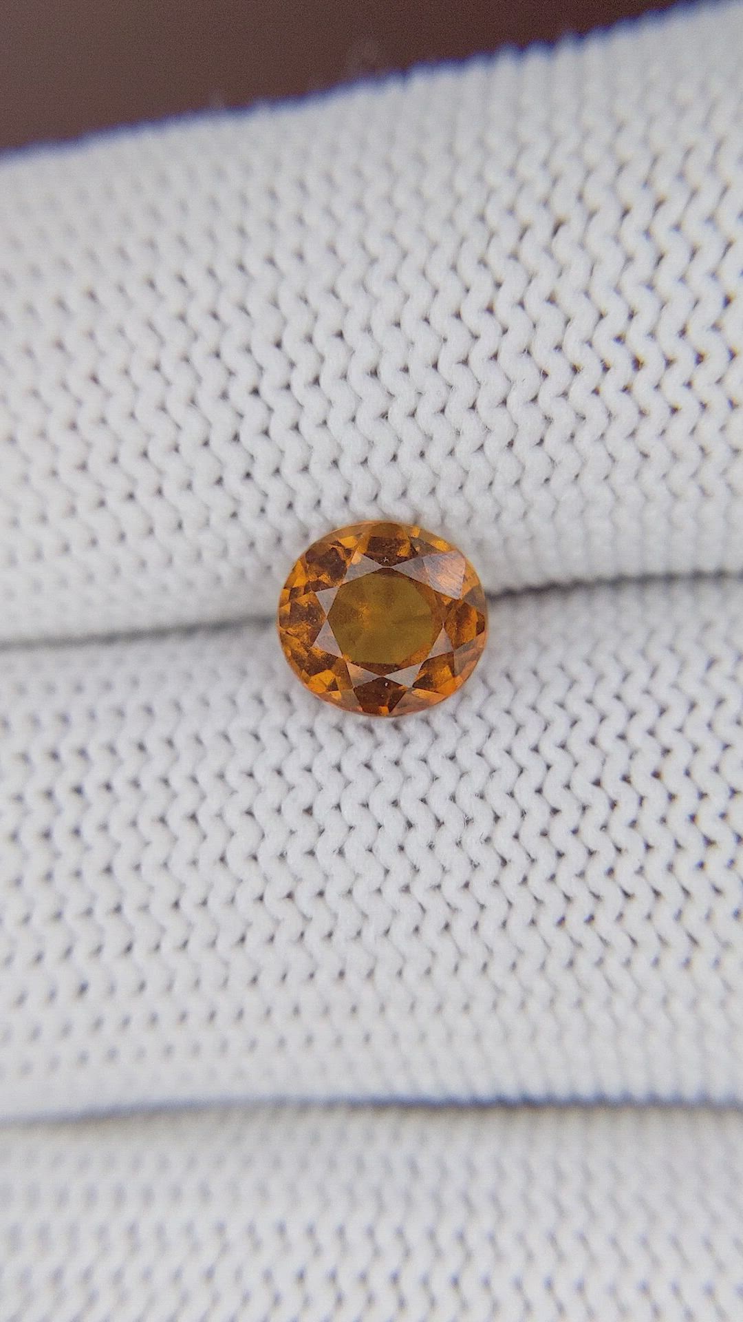1.39 Ct. Orange Hessonite Garnet Size Video