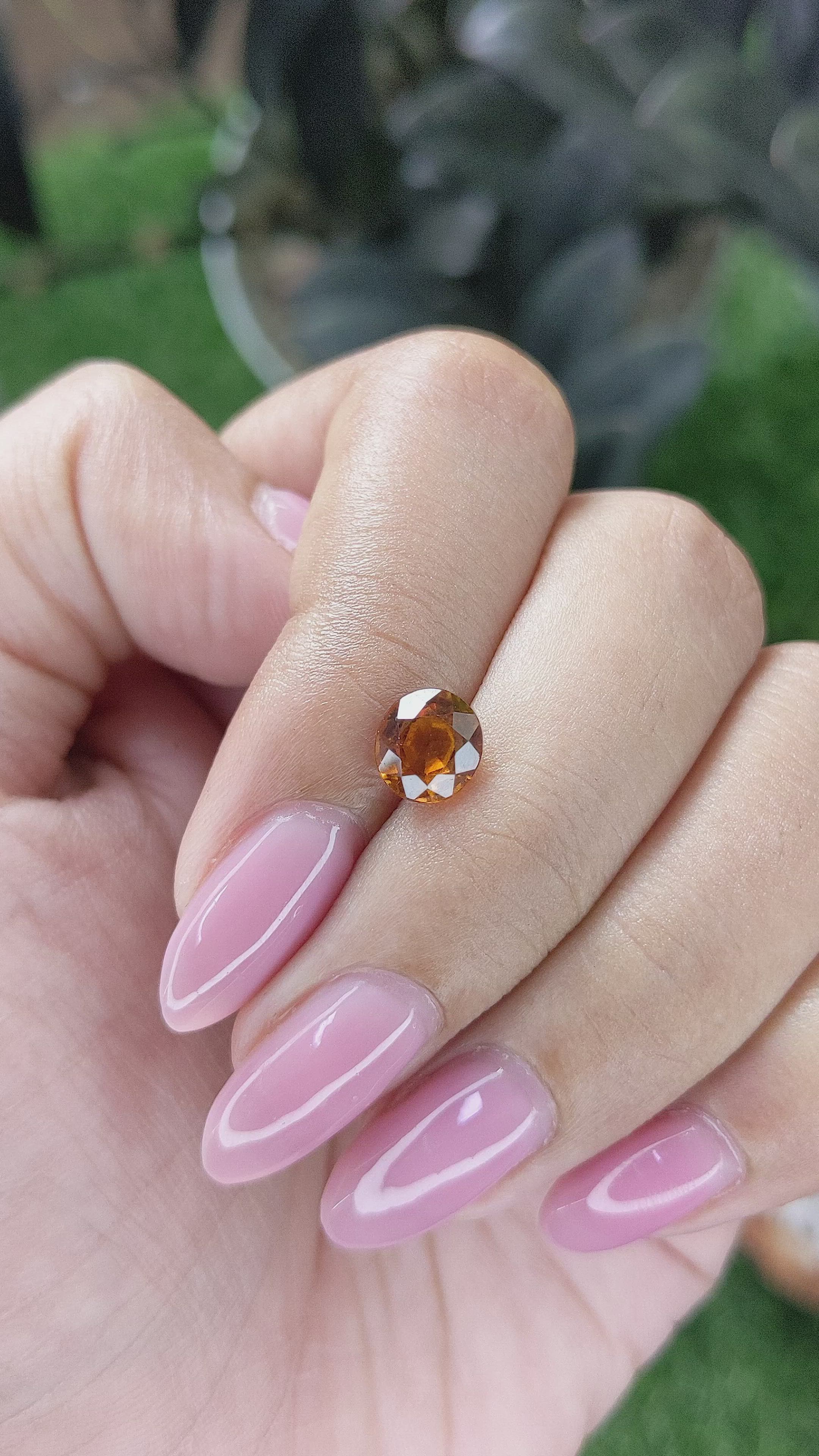 1.39 Ct. Orange Hessonite Garnet Size Video