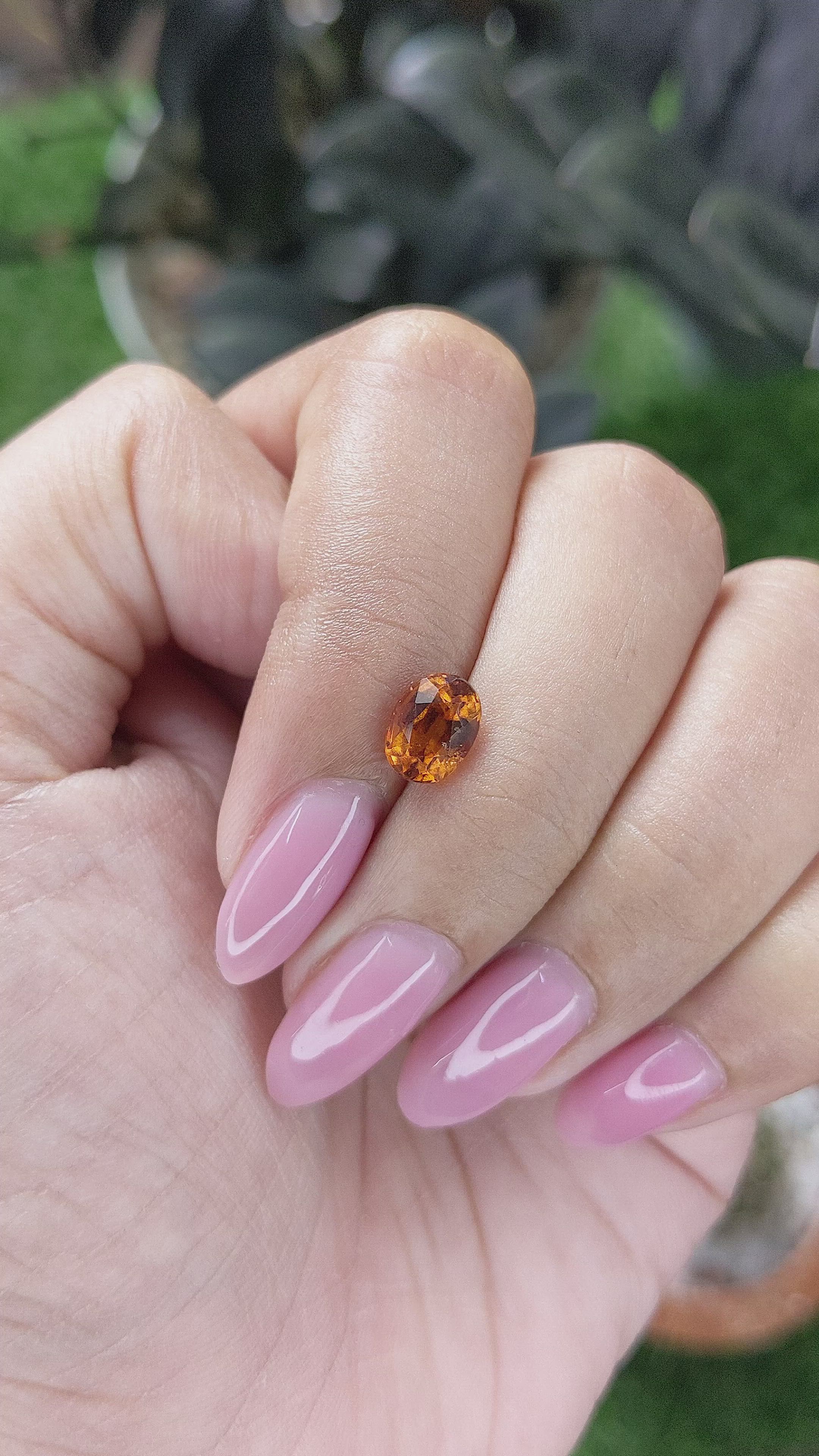 1.52 Ct. Orange Hessonite Garnet Size Video