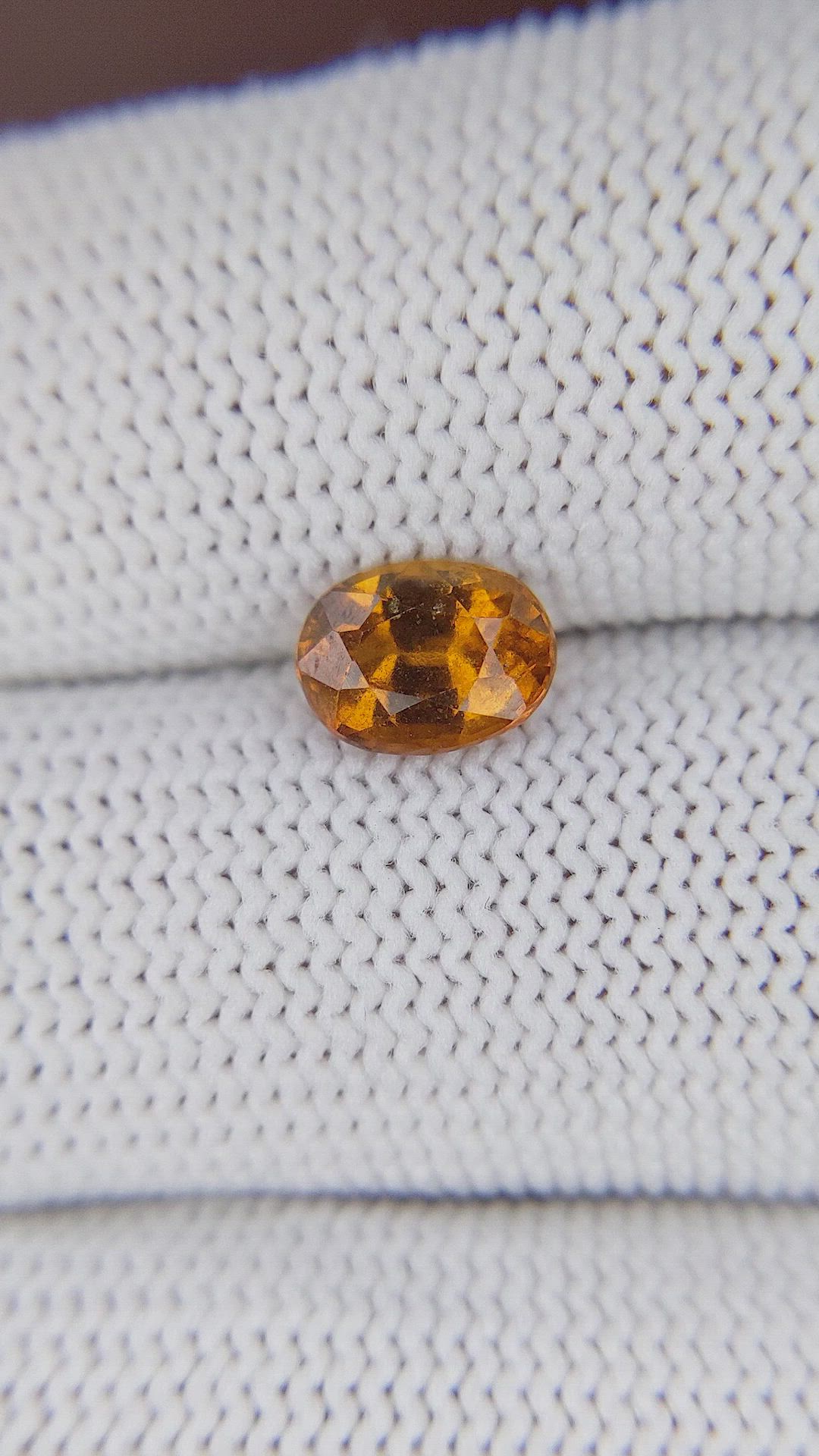 1.52 Ct. Orange Hessonite Garnet Size Video