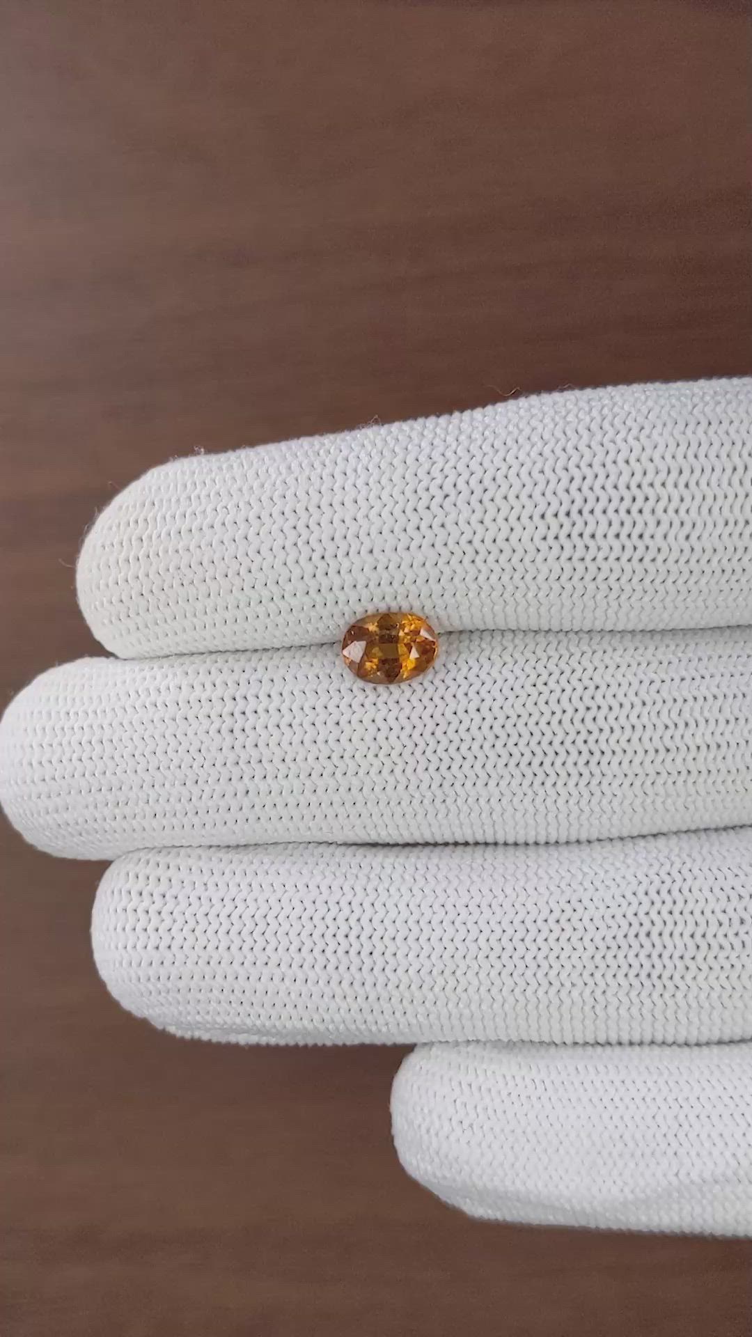 1.52 Ct. Orange Hessonite Garnet Size Video