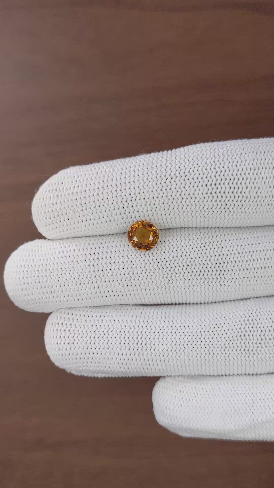1.39 Ct. Orange Hessonite Garnet Size Video