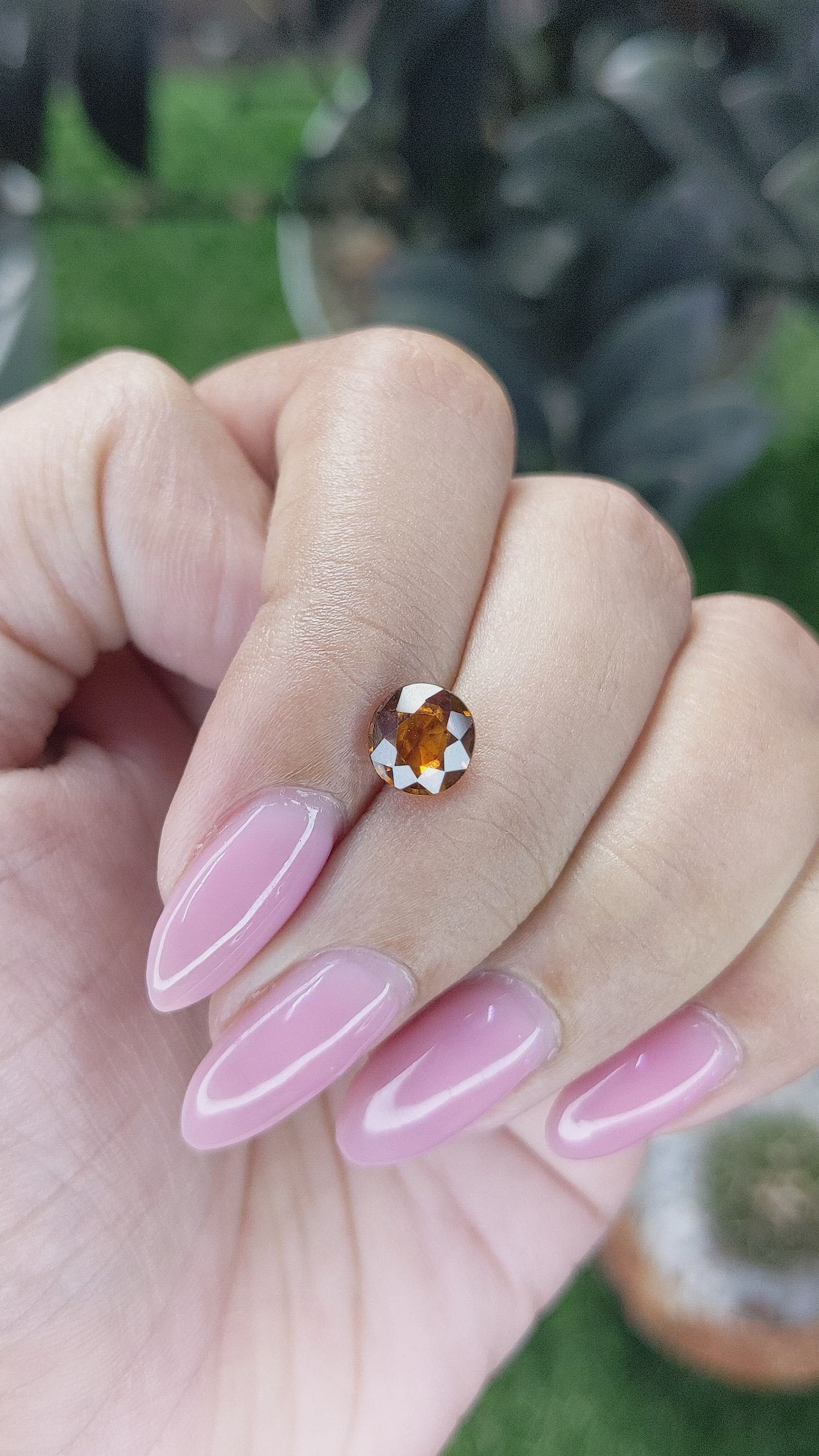 1.39 Ct. Orange Hessonite Garnet Size Video